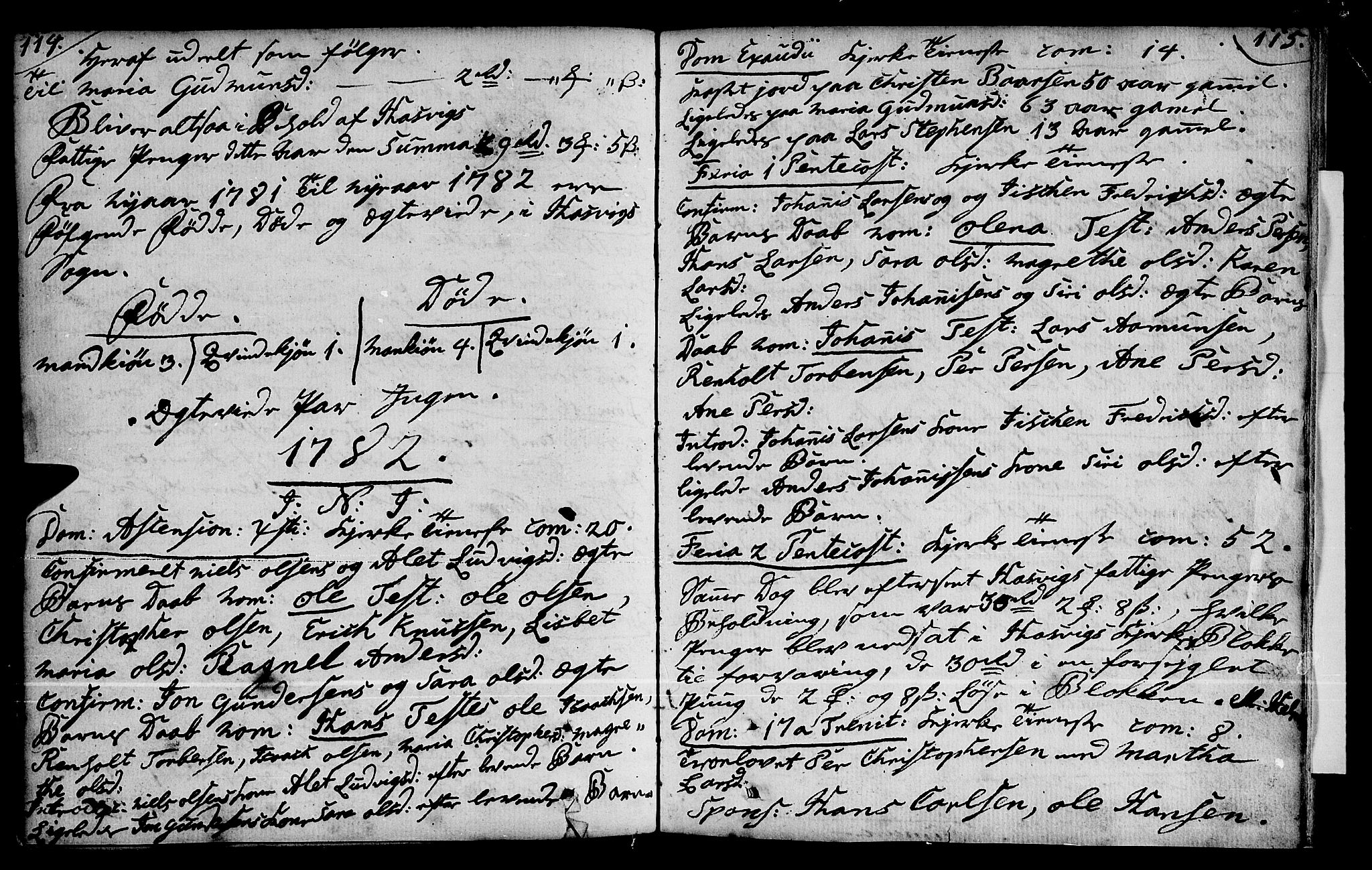 Loppa sokneprestkontor, AV/SATØ-S-1339/H/Ha/L0001kirke: Parish register (official) no. 1 /2, 1753-1784, p. 114-115