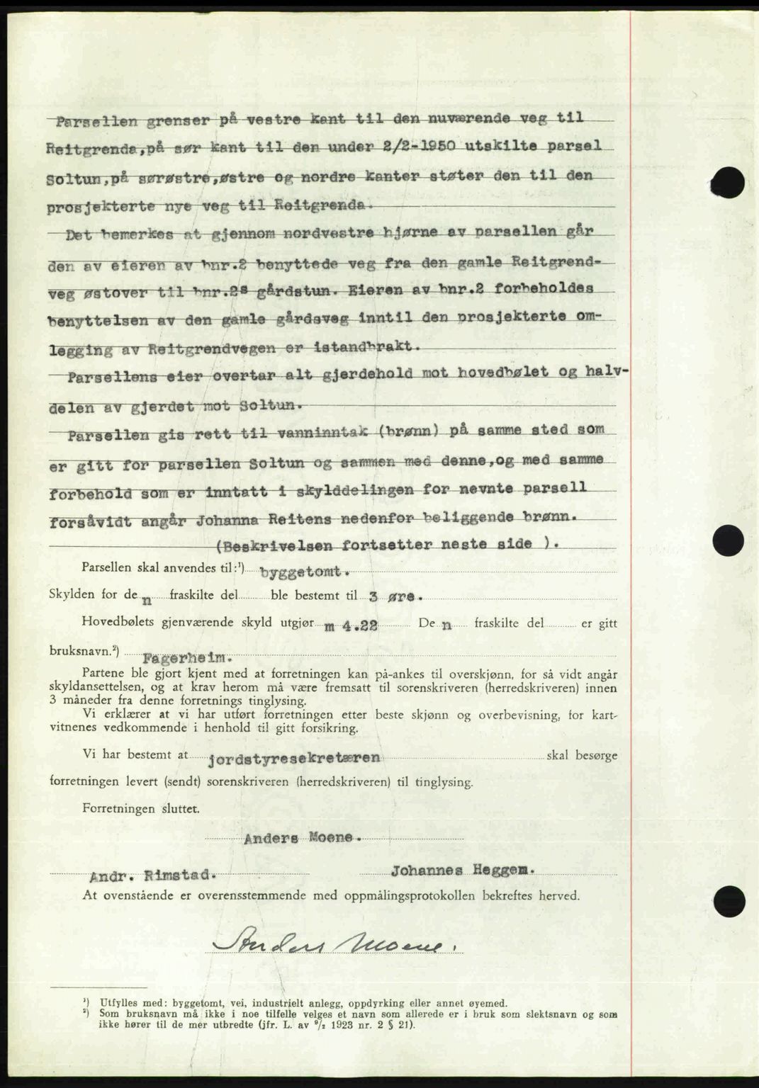 Nordmøre sorenskriveri, AV/SAT-A-4132/1/2/2Ca: Mortgage book no. A115, 1950-1950, Diary no: : 2446/1950