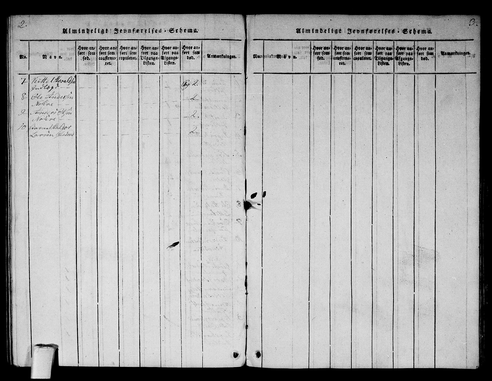 Krødsherad kirkebøker, AV/SAKO-A-19/F/Fa/L0001: Parish register (official) no. 1, 1815-1829, p. 2-3