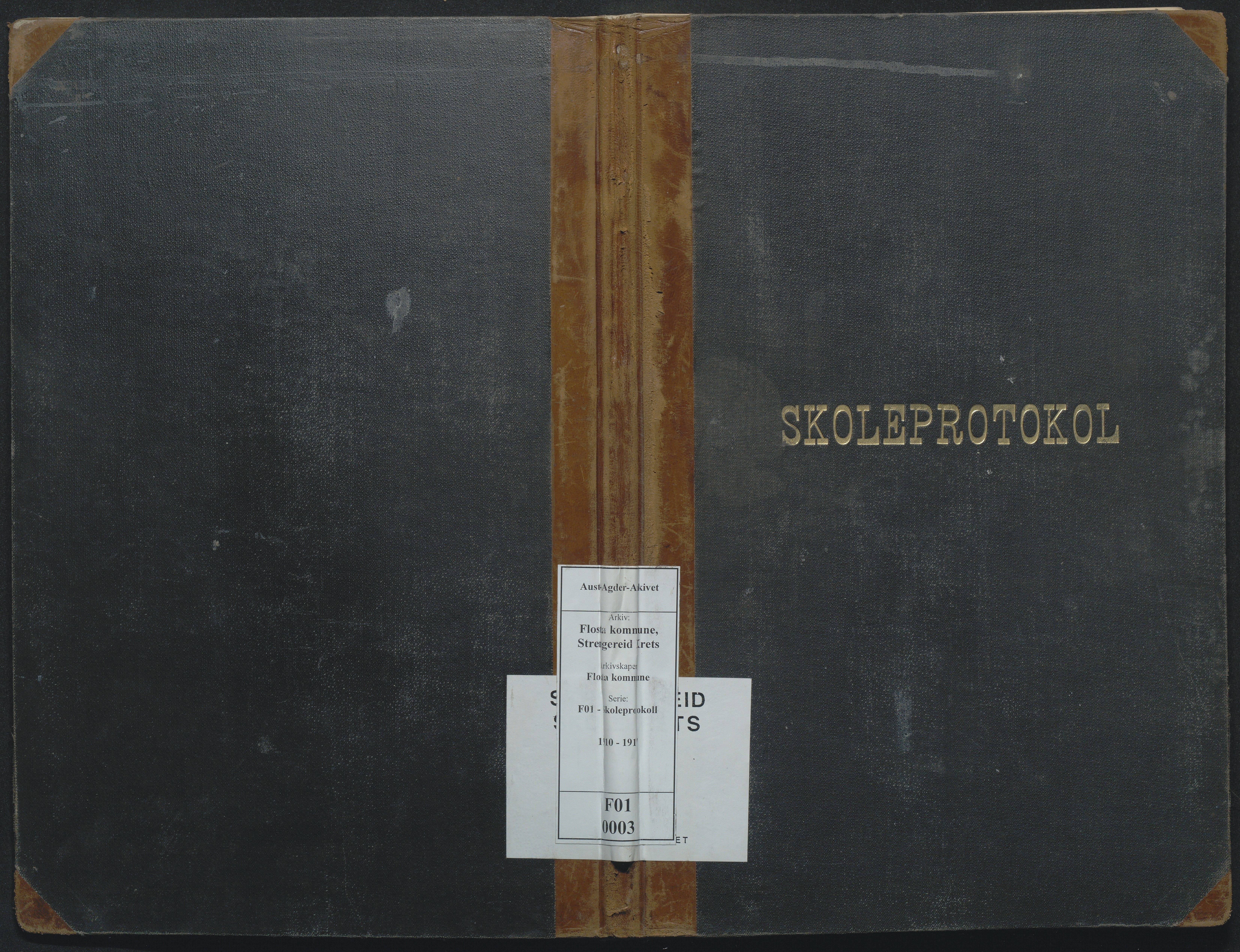 Flosta kommune, Strengereid Krets, AAKS/KA0916-550h/F01/L0003: Skoleprotokoll Strengereid skole, 1910-1917