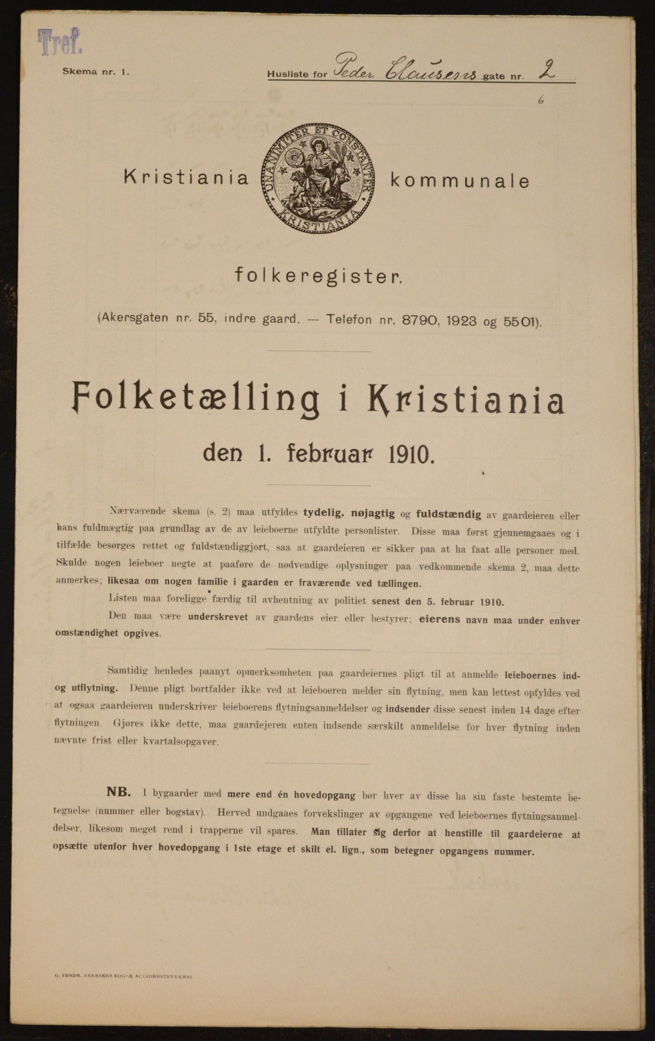 OBA, Municipal Census 1910 for Kristiania, 1910, p. 75660