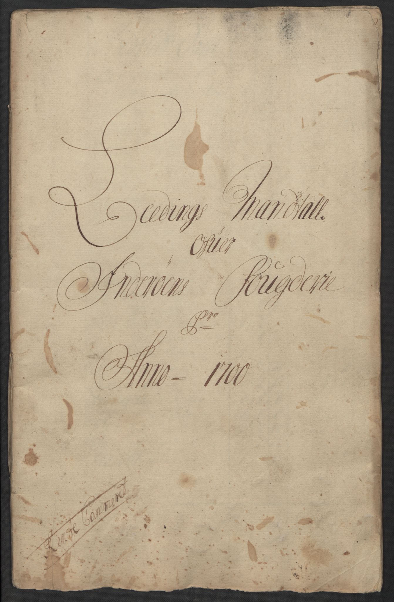 Rentekammeret inntil 1814, Reviderte regnskaper, Fogderegnskap, RA/EA-4092/R63/L4311: Fogderegnskap Inderøy, 1700, p. 50