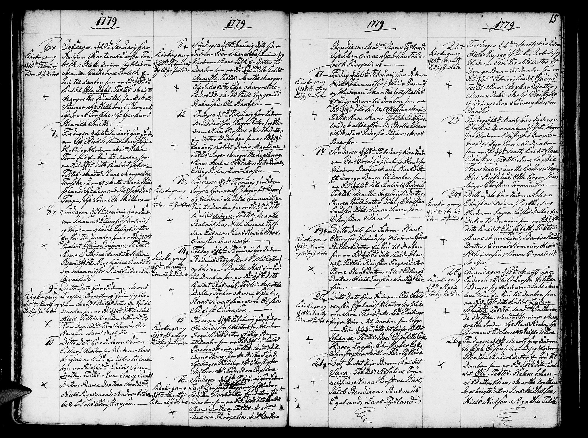 Nykirken Sokneprestembete, AV/SAB-A-77101/H/Haa/L0005: Parish register (official) no. A 5, 1775-1808, p. 15