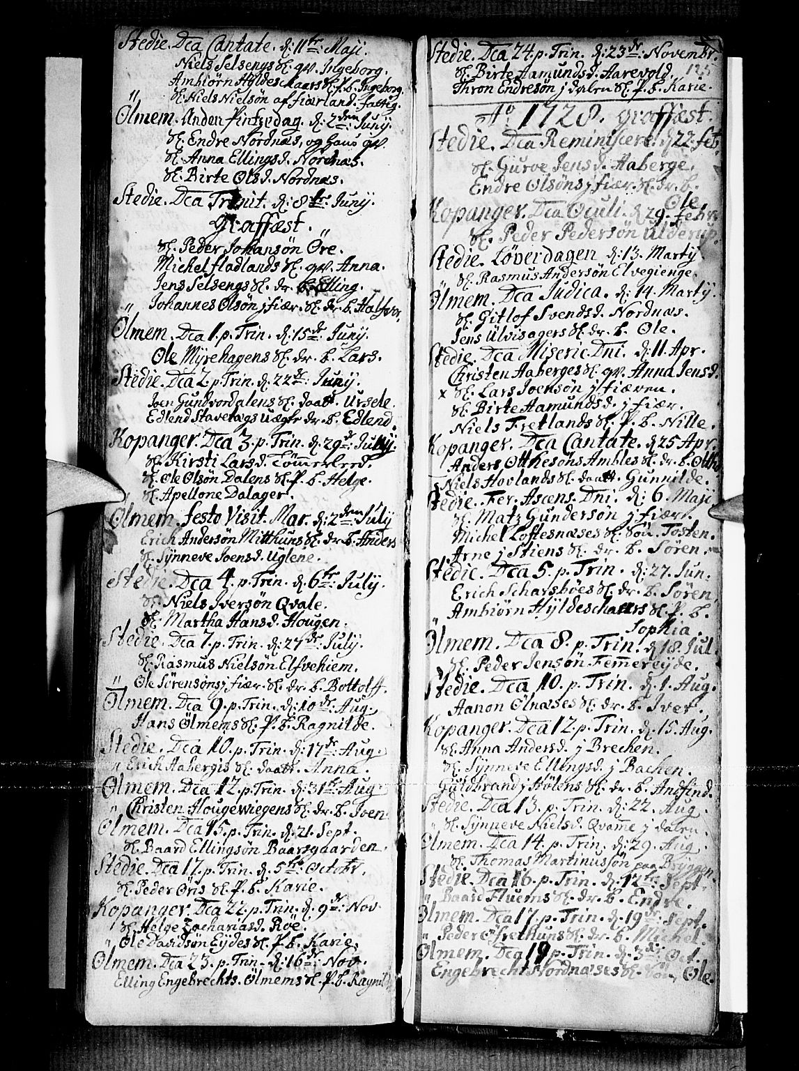 Sogndal sokneprestembete, AV/SAB-A-81301/H/Haa/Haaa/L0002: Parish register (official) no. A 2, 1725-1741, p. 125