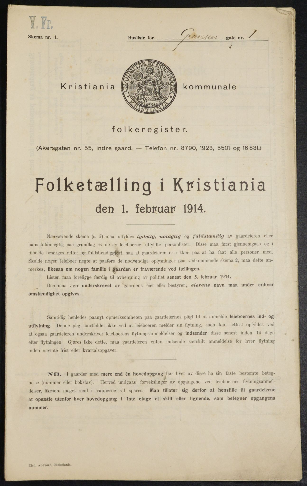 OBA, Municipal Census 1914 for Kristiania, 1914, p. 29822