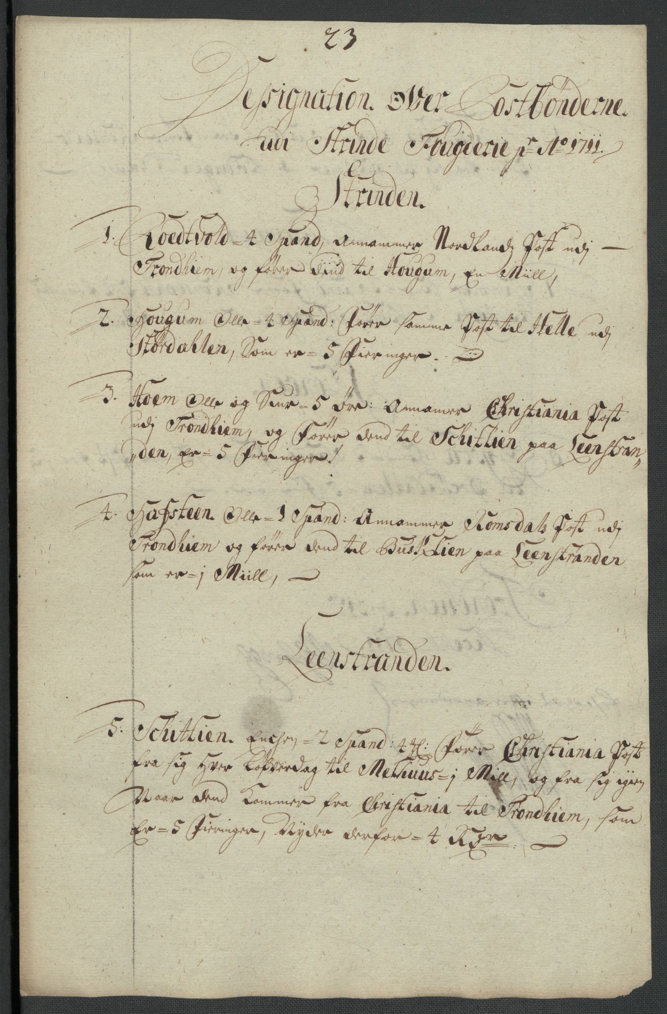 Rentekammeret inntil 1814, Reviderte regnskaper, Fogderegnskap, AV/RA-EA-4092/R61/L4112: Fogderegnskap Strinda og Selbu, 1711, p. 183