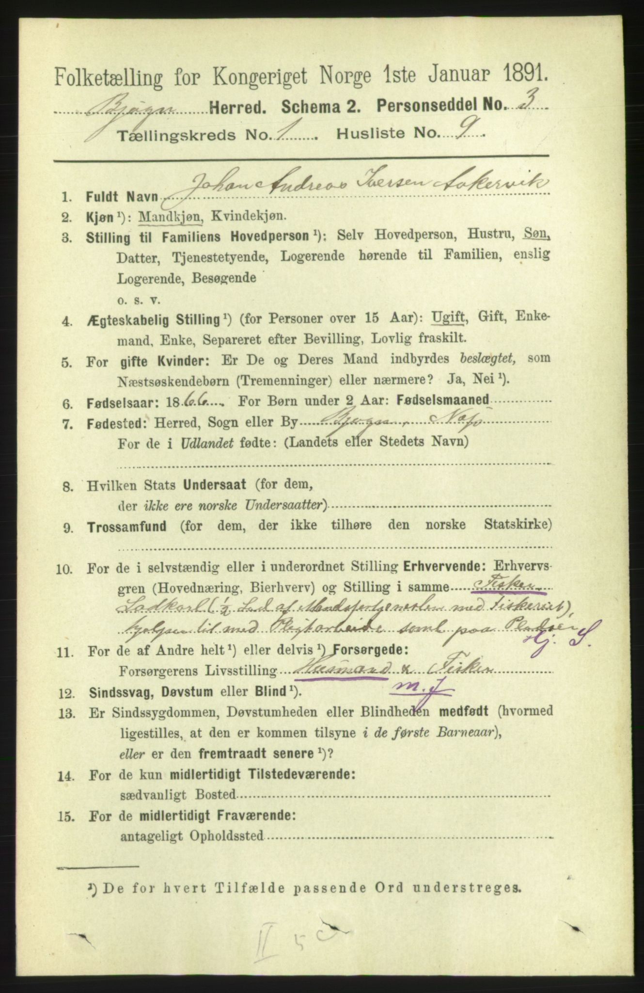 RA, 1891 census for 1627 Bjugn, 1891, p. 131