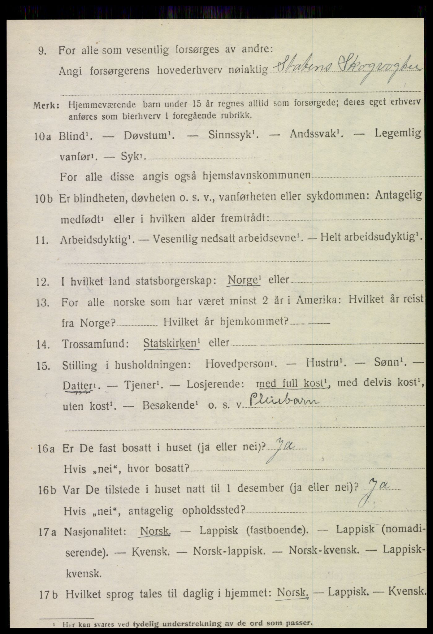 SAT, 1920 census for Mosvik, 1920, p. 385