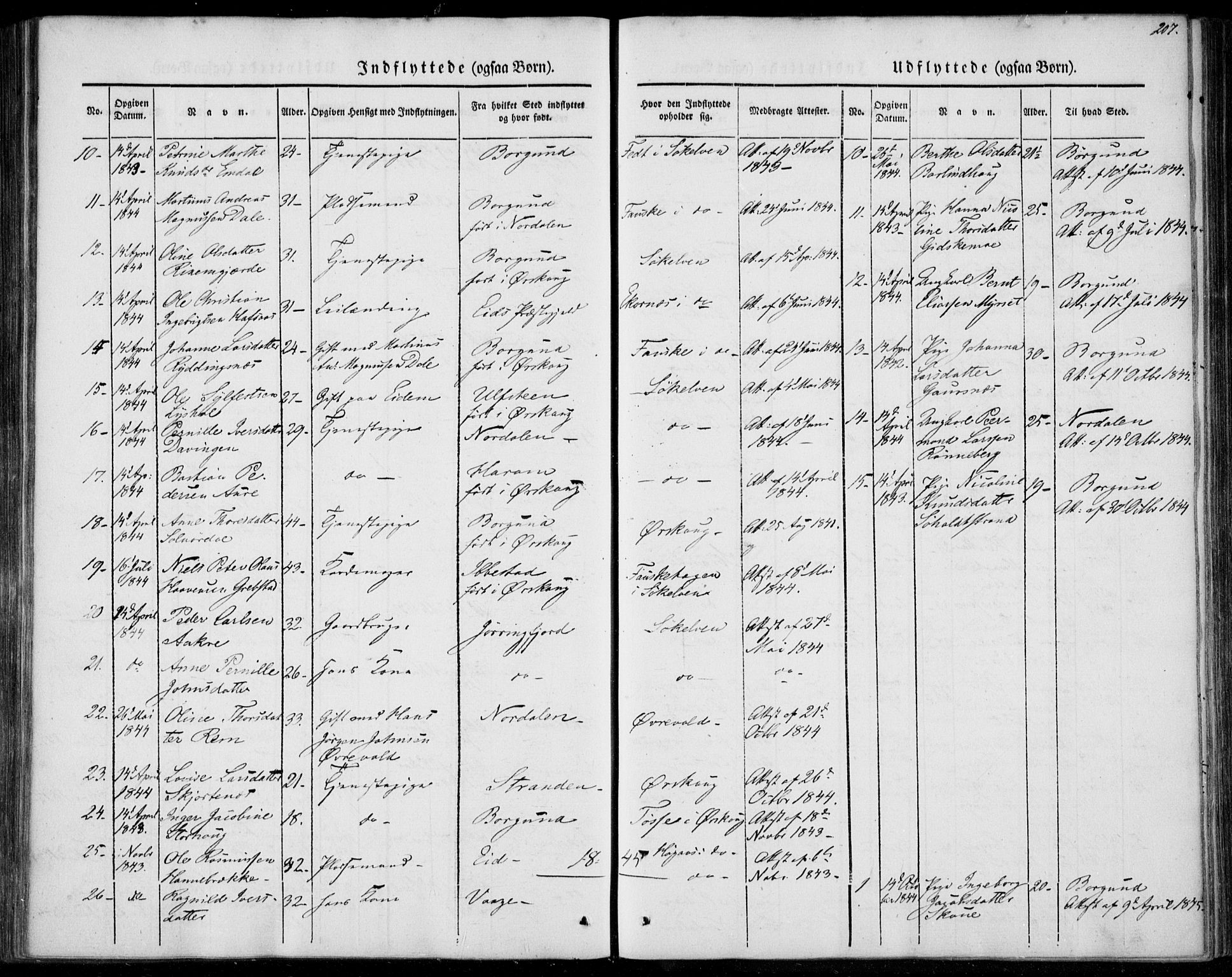 Ministerialprotokoller, klokkerbøker og fødselsregistre - Møre og Romsdal, AV/SAT-A-1454/522/L0312: Parish register (official) no. 522A07, 1843-1851, p. 207