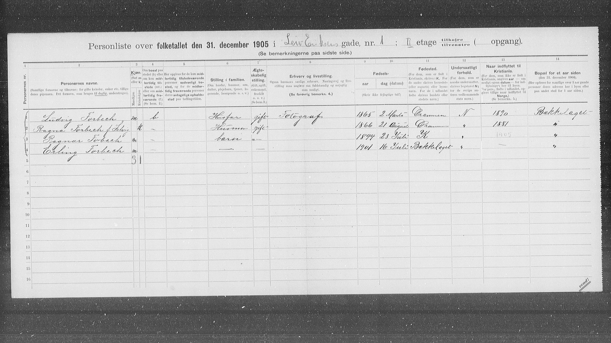 OBA, Municipal Census 1905 for Kristiania, 1905, p. 30073