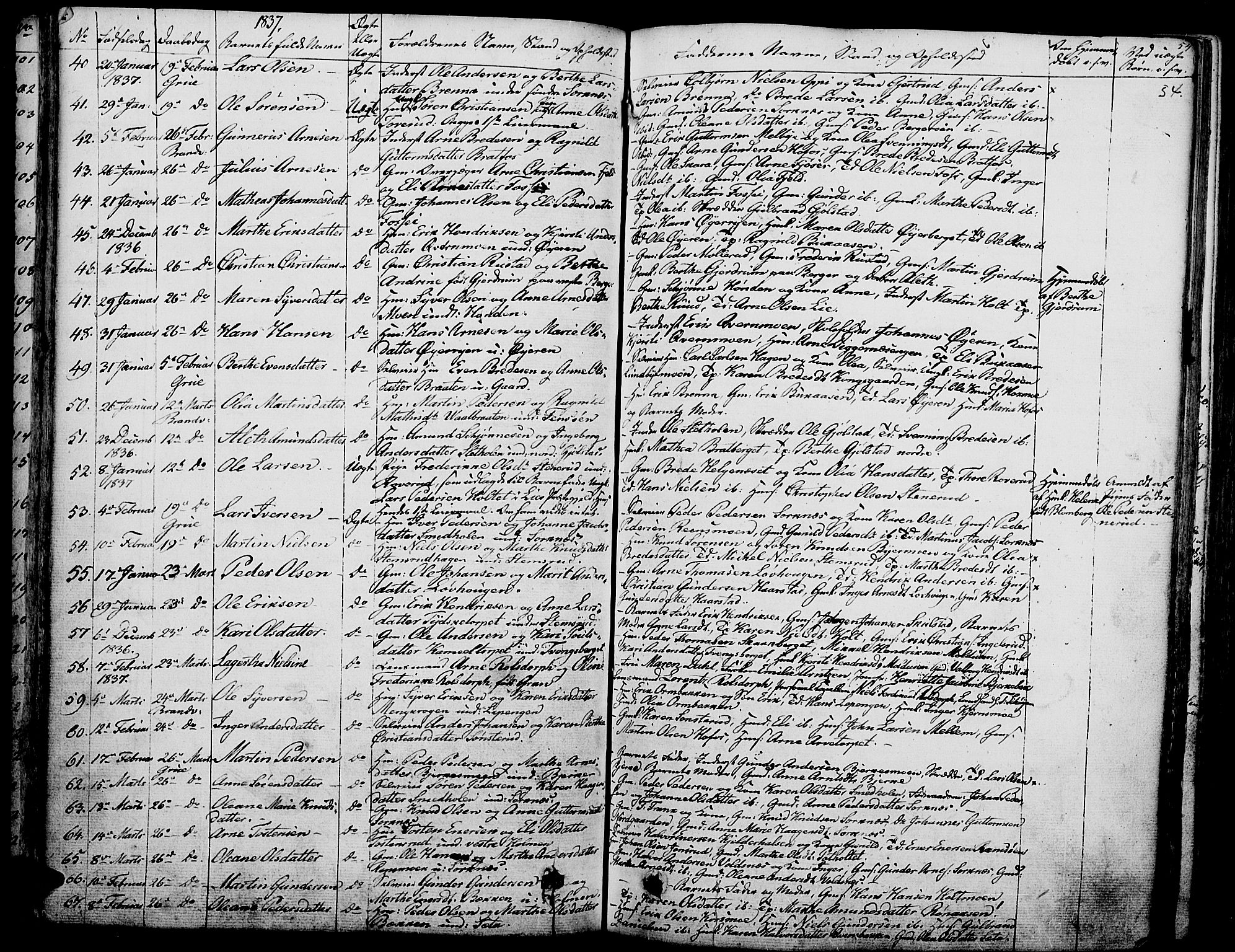 Grue prestekontor, AV/SAH-PREST-036/H/Ha/Haa/L0007: Parish register (official) no. 7, 1830-1847, p. 54