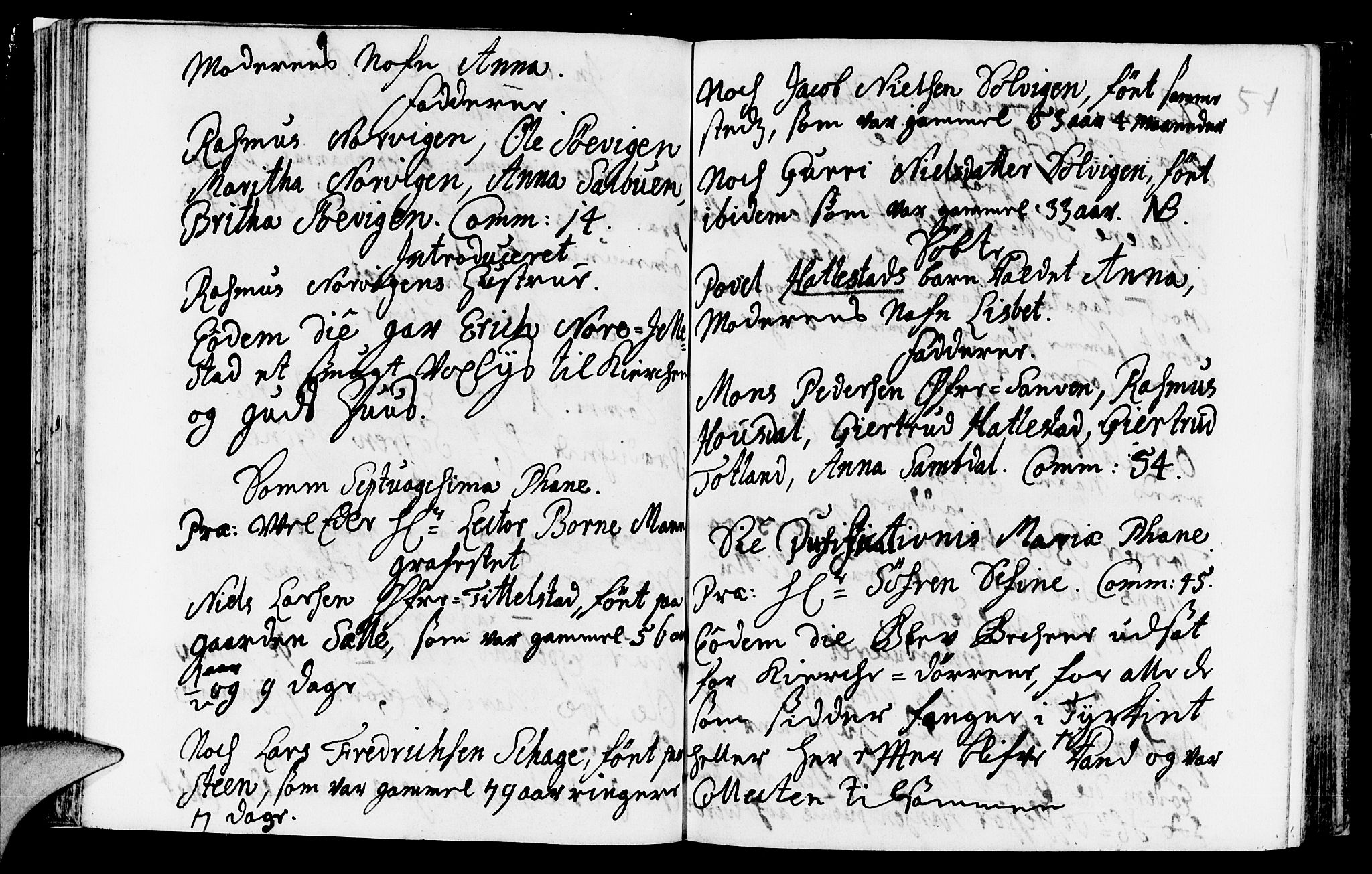 Fana Sokneprestembete, AV/SAB-A-75101/H/Haa/Haaa/L0001: Parish register (official) no. A 1, 1712-1719, p. 51