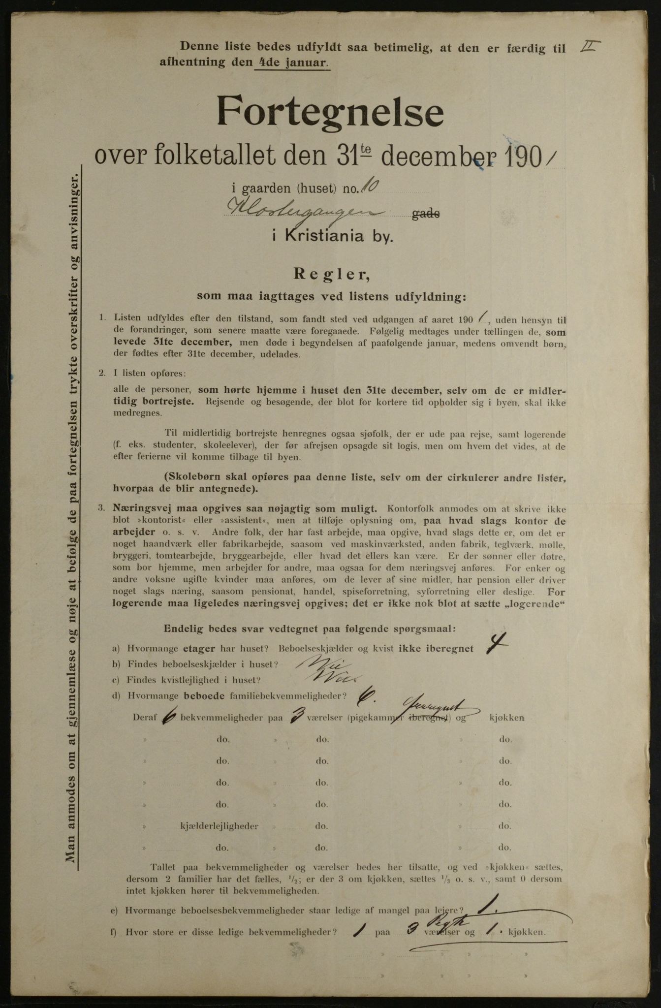 OBA, Municipal Census 1901 for Kristiania, 1901, p. 6431