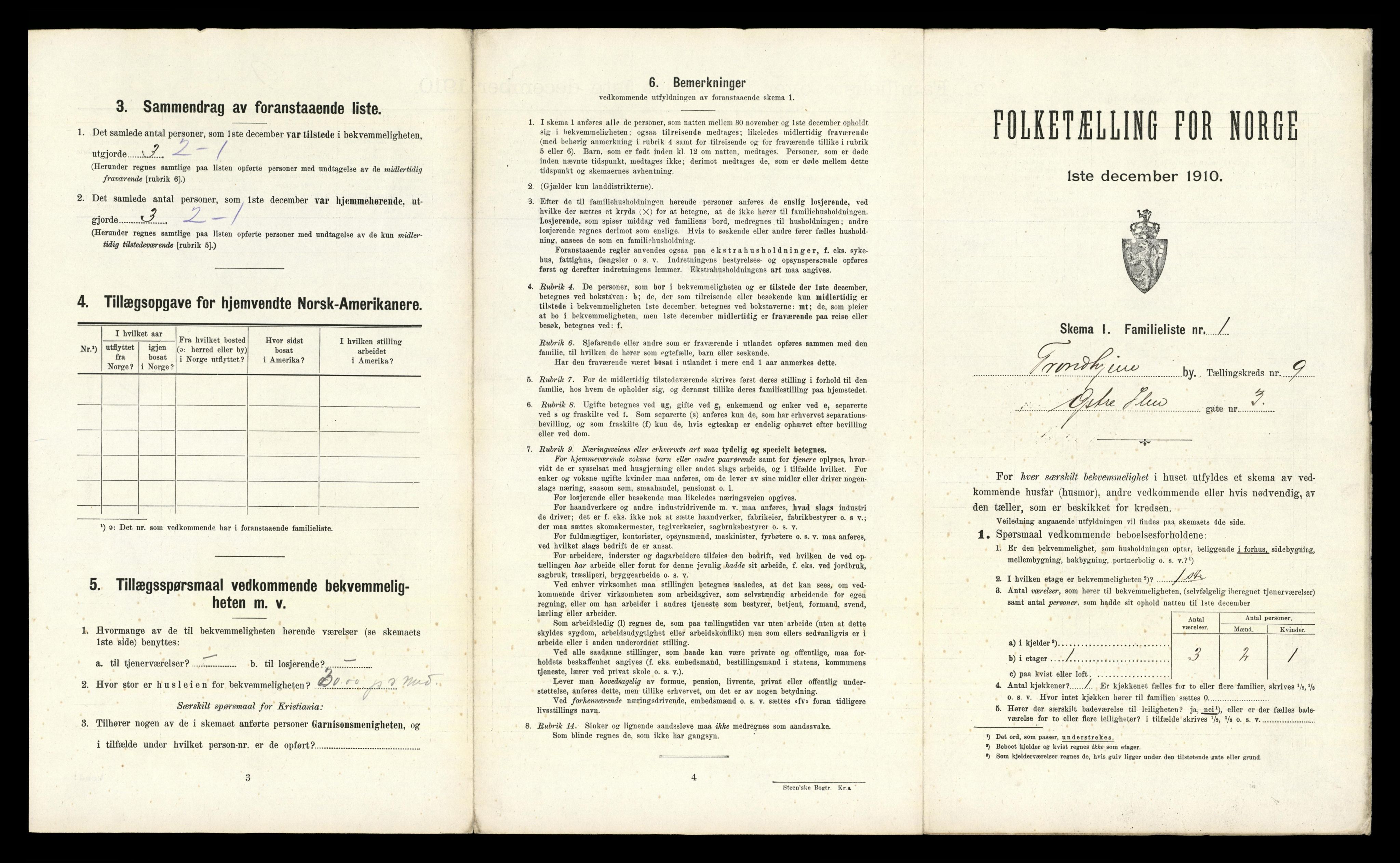 RA, 1910 census for Trondheim, 1910, p. 3315