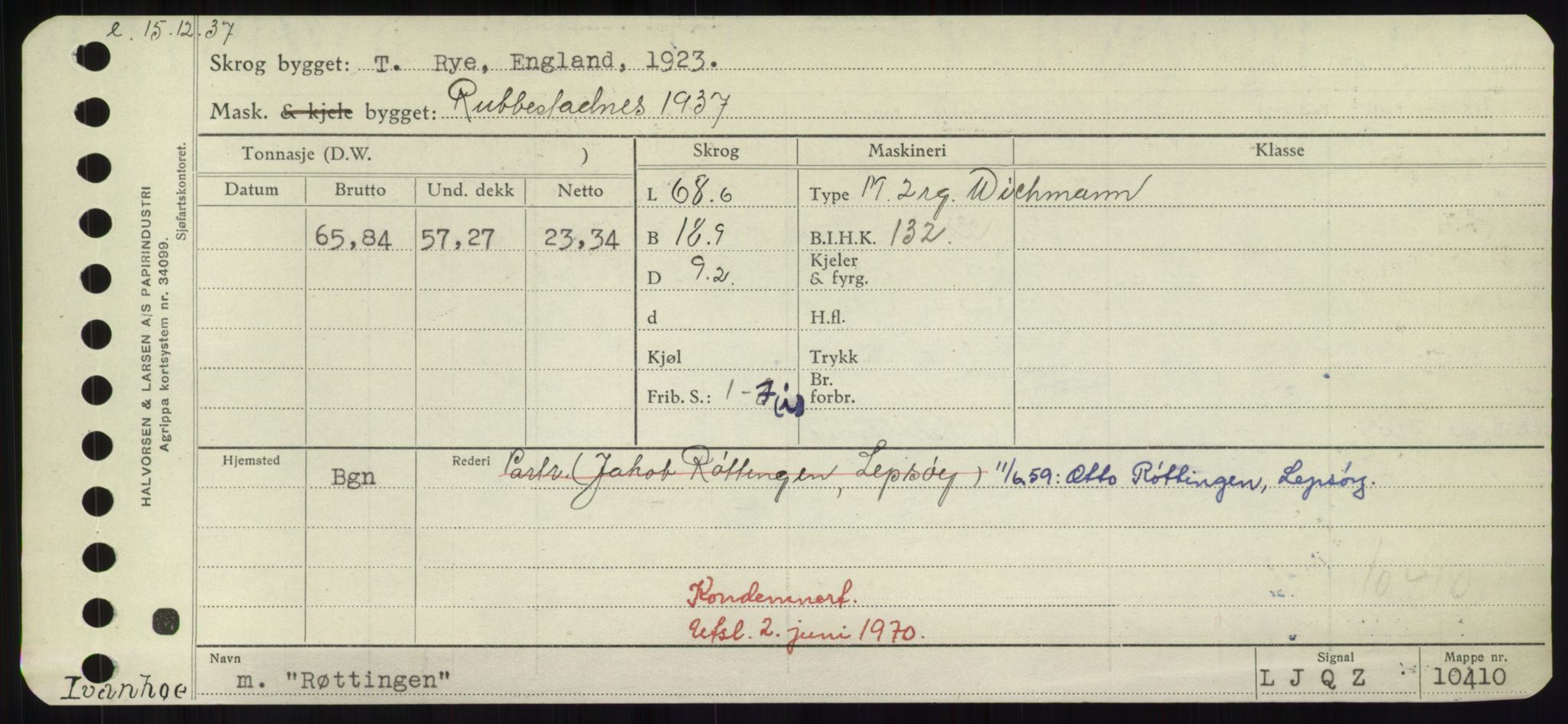 Sjøfartsdirektoratet med forløpere, Skipsmålingen, RA/S-1627/H/Hd/L0031: Fartøy, Rju-Sam, p. 483