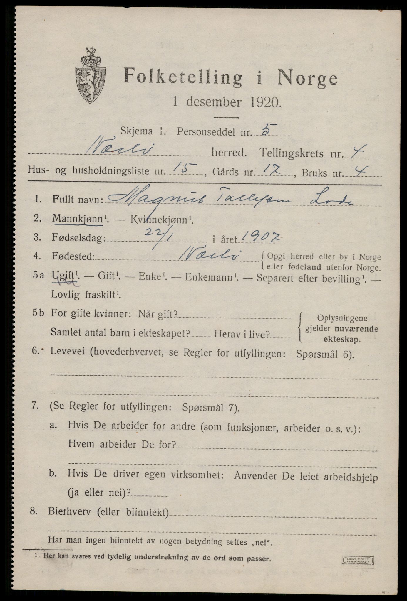 SAST, 1920 census for Nærbø, 1920, p. 2829