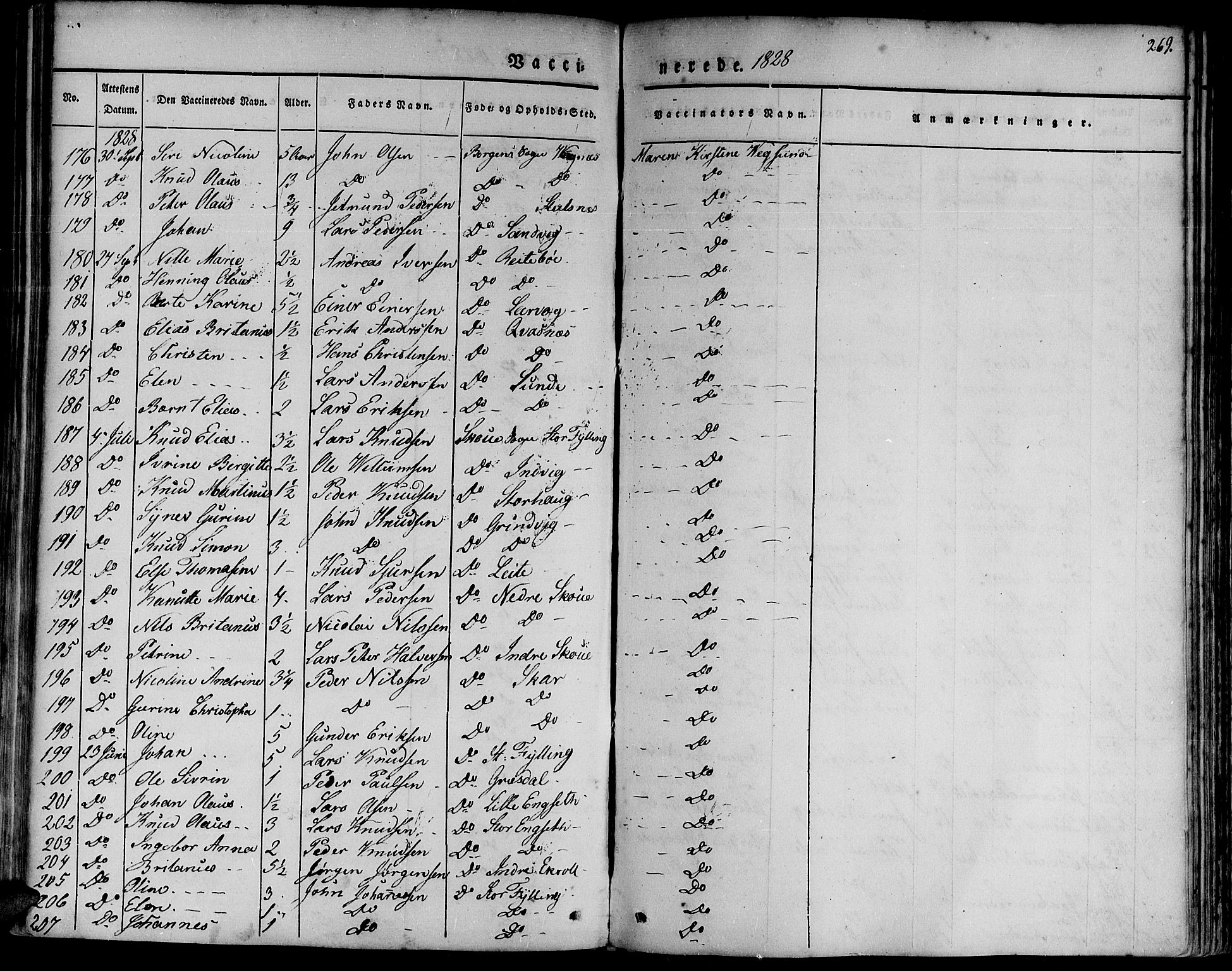 Ministerialprotokoller, klokkerbøker og fødselsregistre - Møre og Romsdal, AV/SAT-A-1454/528/L0395: Parish register (official) no. 528A06, 1828-1839, p. 269