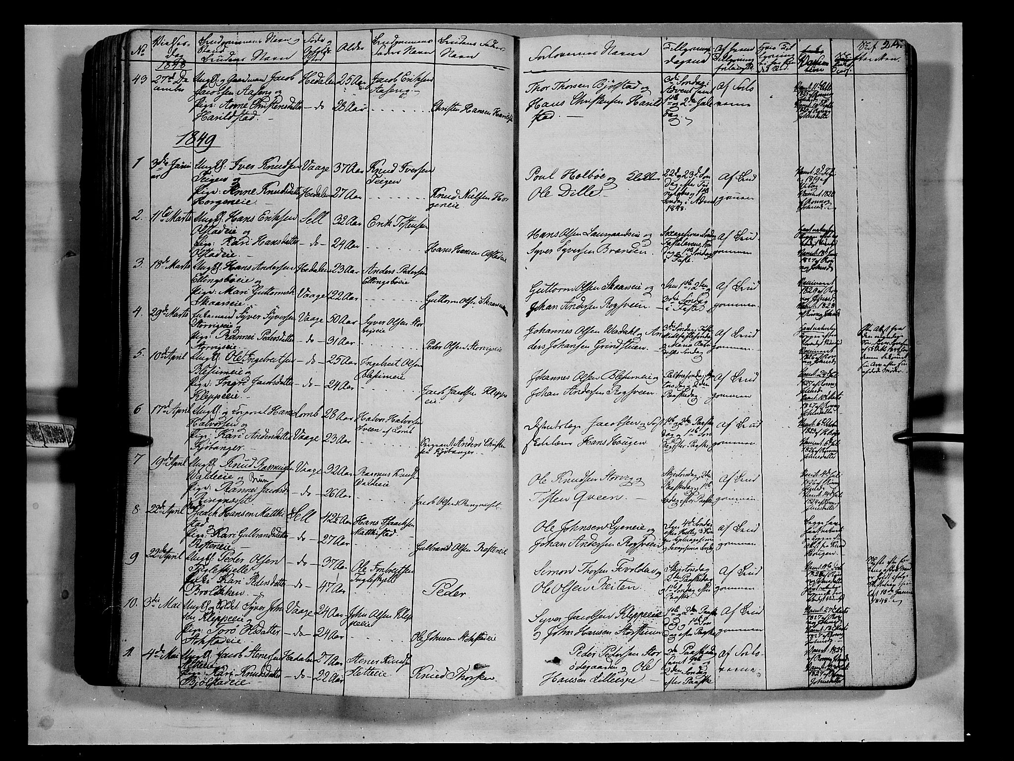 Vågå prestekontor, SAH/PREST-076/H/Ha/Haa/L0005: Parish register (official) no. 5 /1, 1842-1856, p. 214