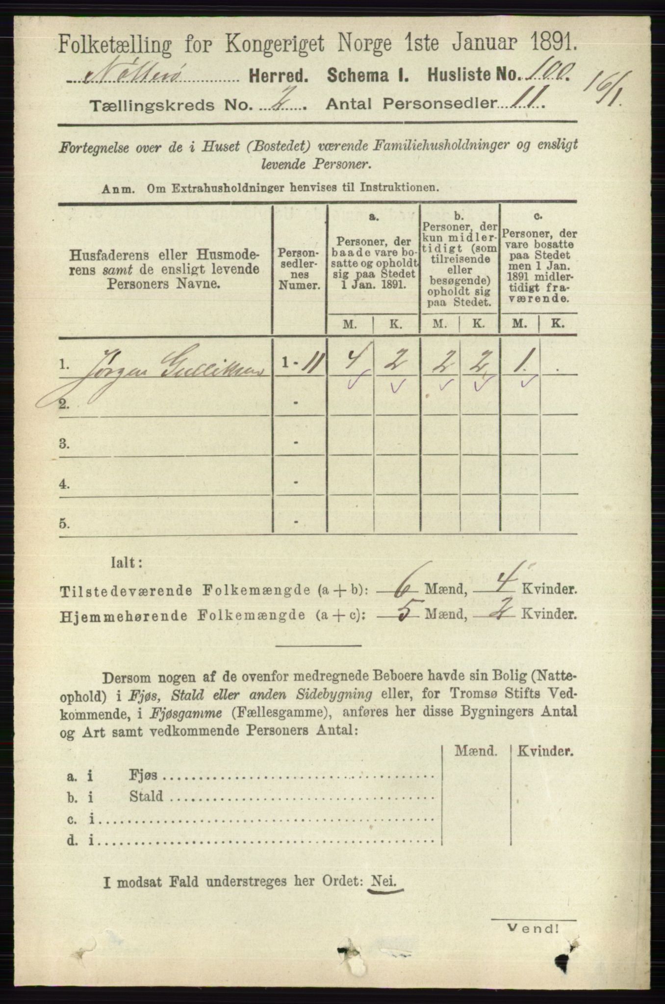 RA, 1891 census for 0722 Nøtterøy, 1891, p. 839