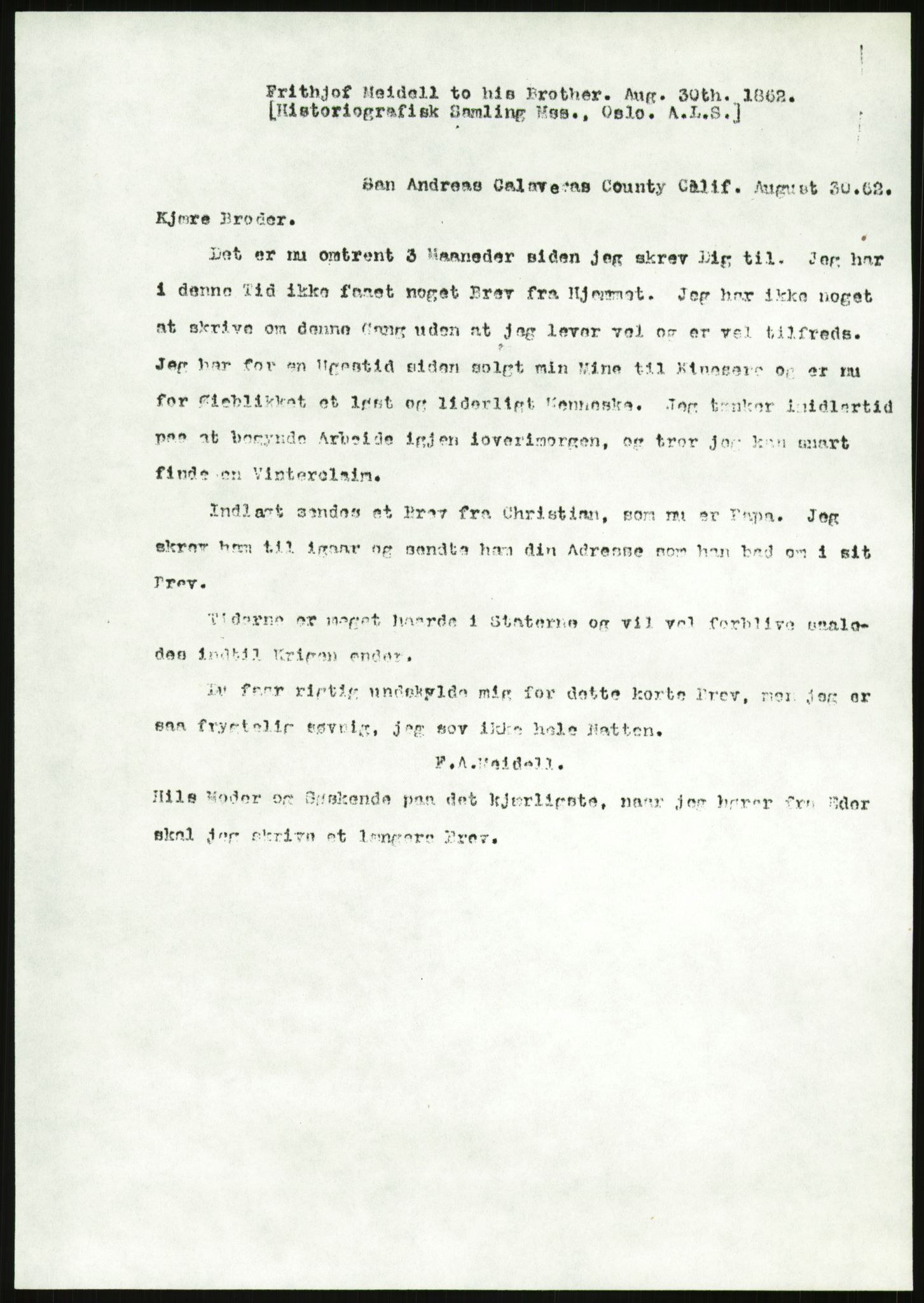 Samlinger til kildeutgivelse, Amerikabrevene, AV/RA-EA-4057/F/L0003: Innlån fra Oslo: Hals - Steen, 1838-1914, p. 830