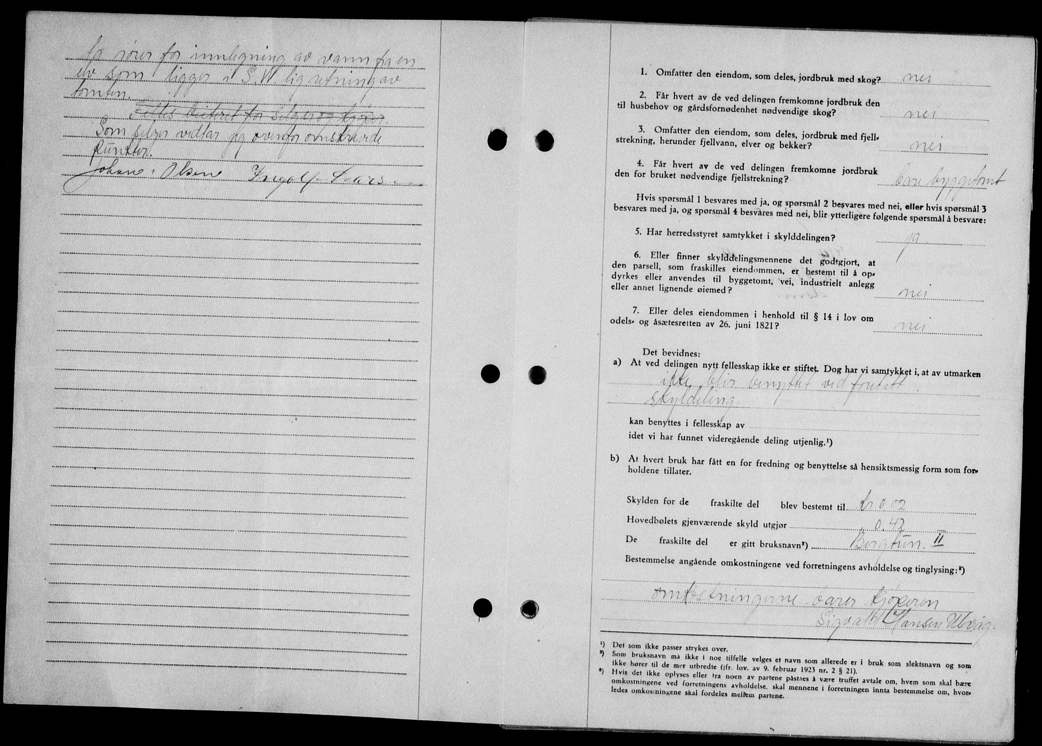 Lofoten sorenskriveri, SAT/A-0017/1/2/2C/L0018a: Mortgage book no. 18a, 1948-1948, Diary no: : 623/1948