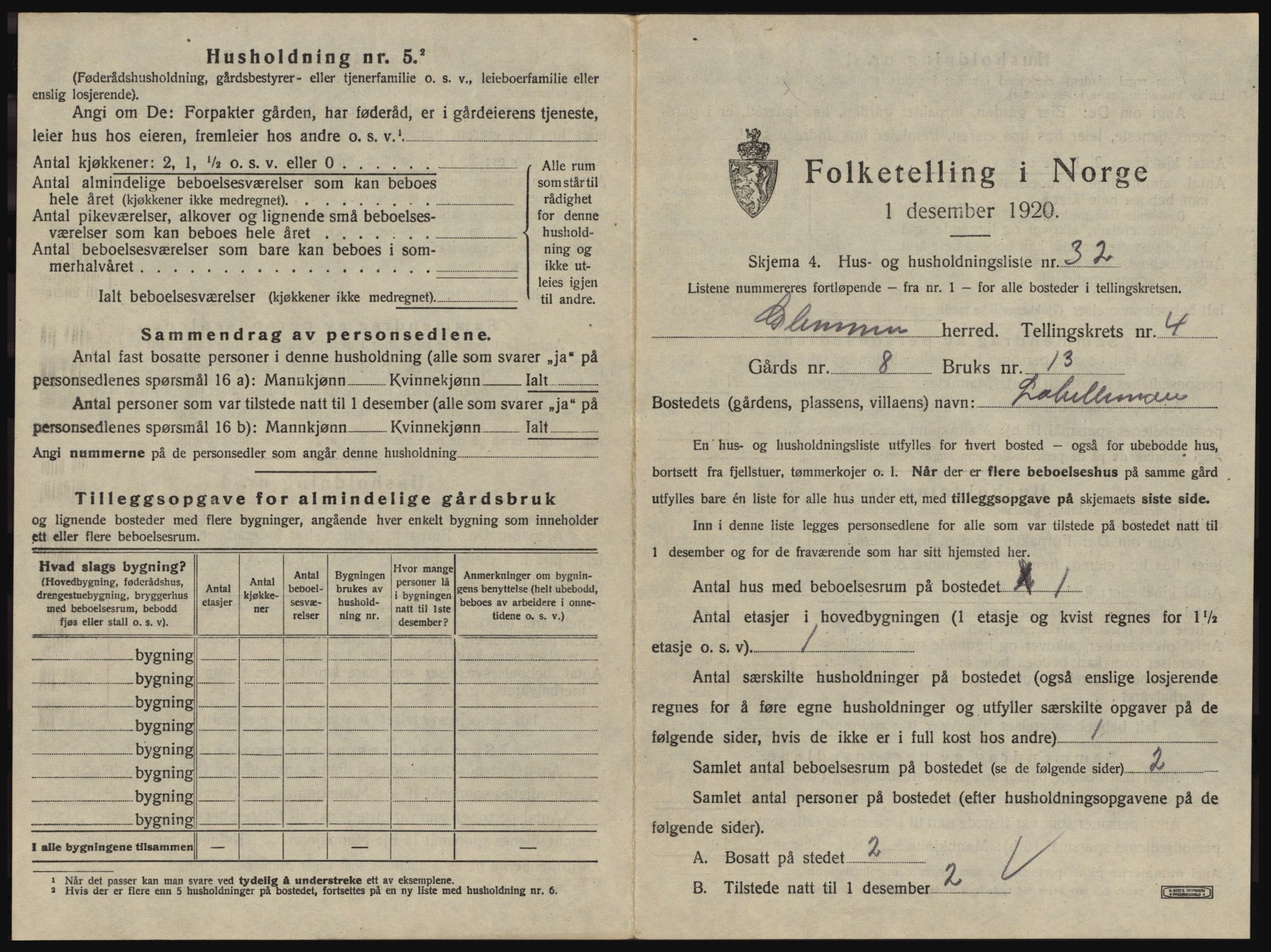 SAO, 1920 census for Glemmen, 1920, p. 691