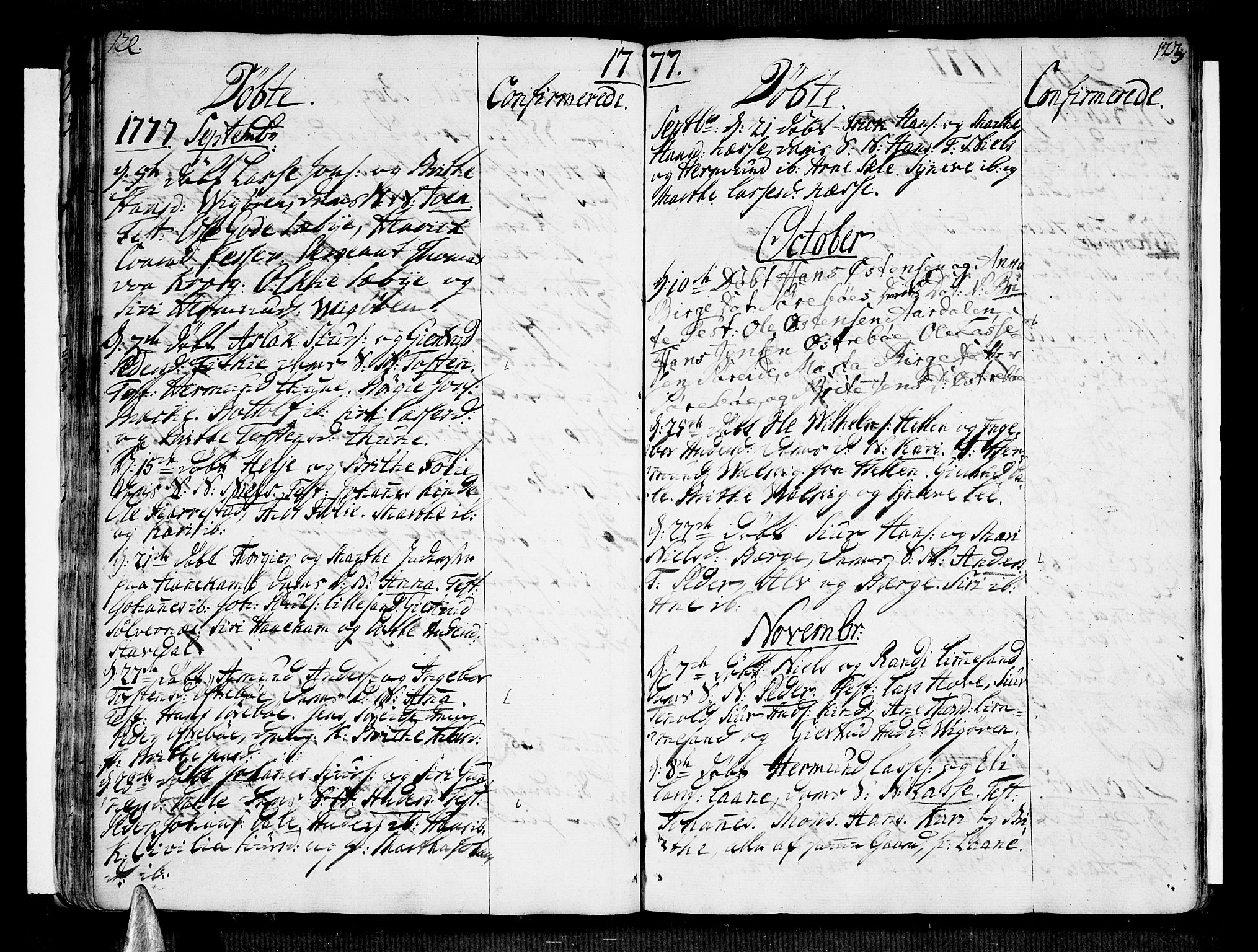 Vik sokneprestembete, SAB/A-81501: Parish register (official) no. A 4, 1772-1783, p. 122-123