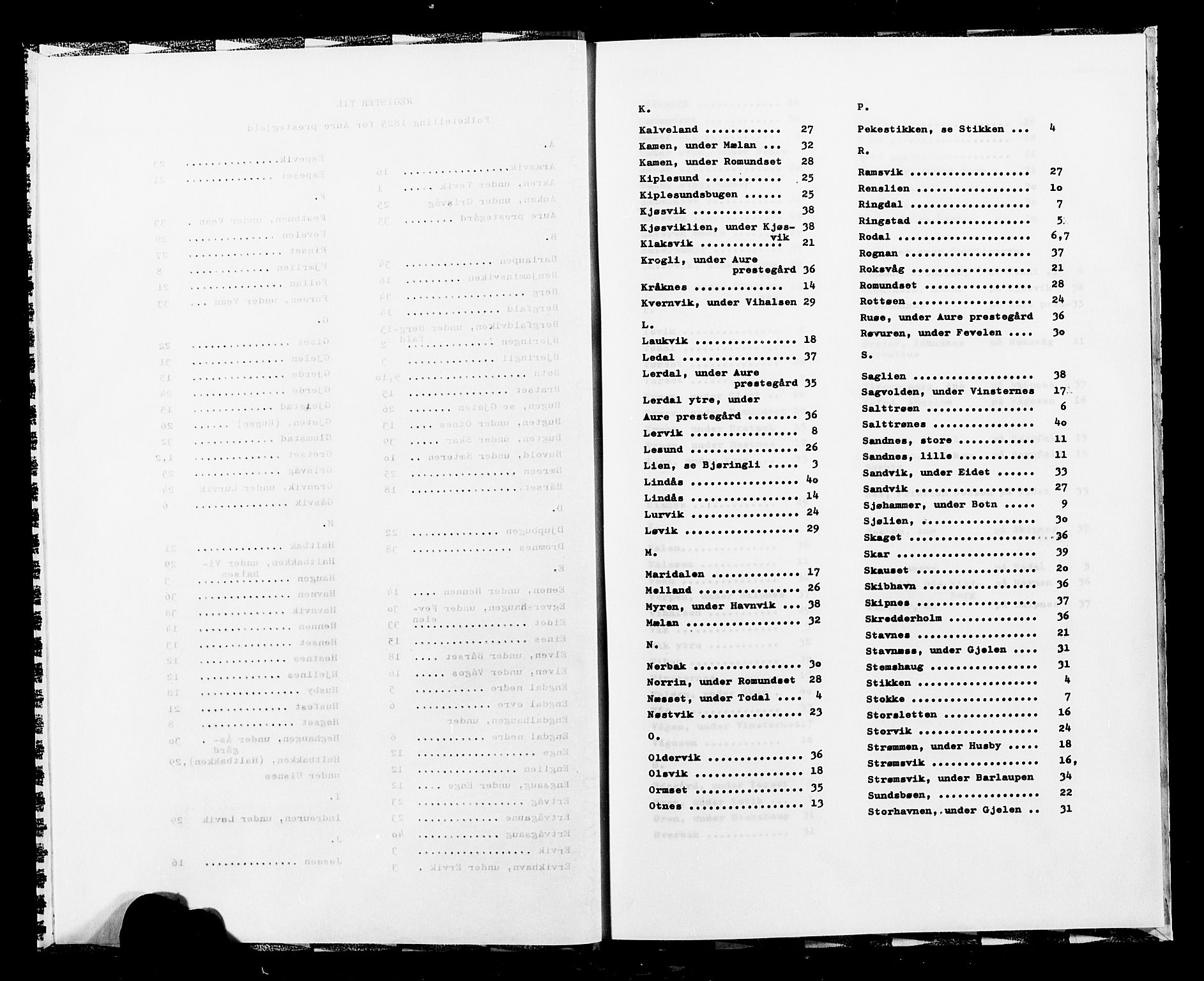 SAT, 1825 Census for 1569P Aure, 1825, p. 2