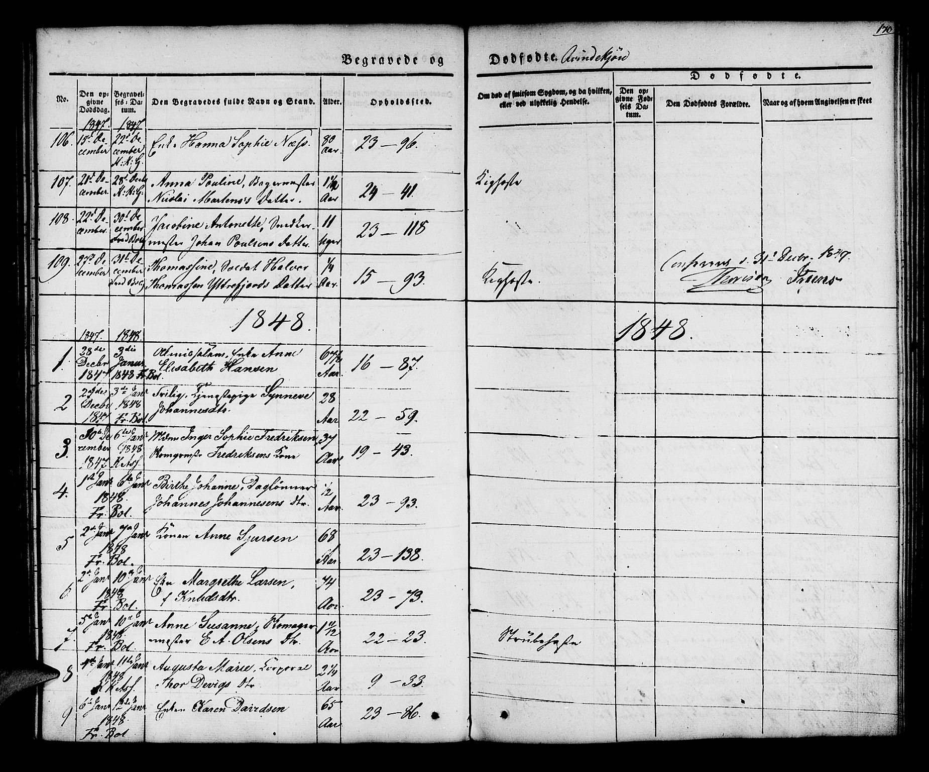 Korskirken sokneprestembete, AV/SAB-A-76101/H/Hab: Parish register (copy) no. E 1, 1837-1851, p. 170