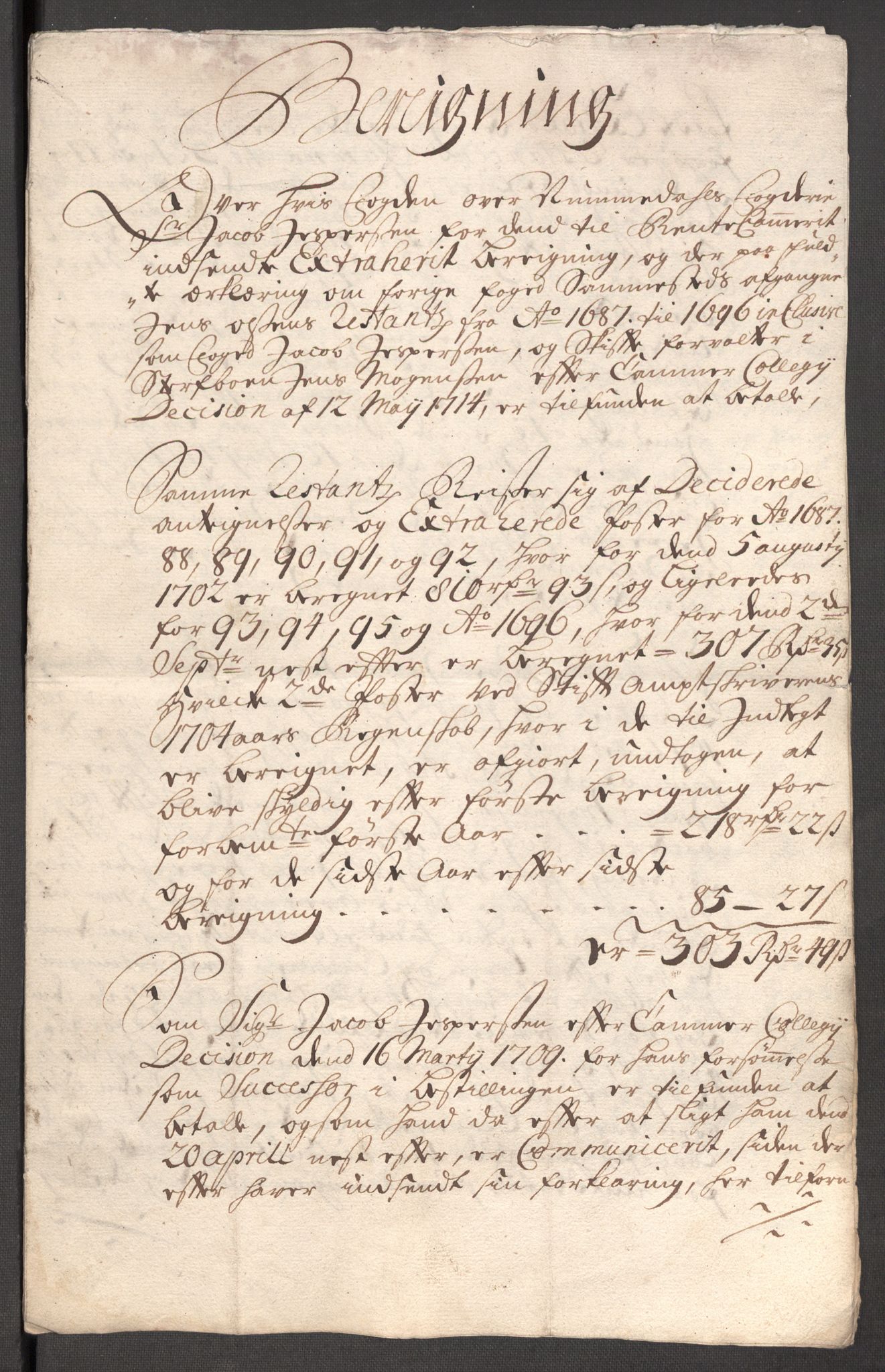 Rentekammeret inntil 1814, Reviderte regnskaper, Fogderegnskap, RA/EA-4092/R64/L4425: Fogderegnskap Namdal, 1696-1698, p. 113