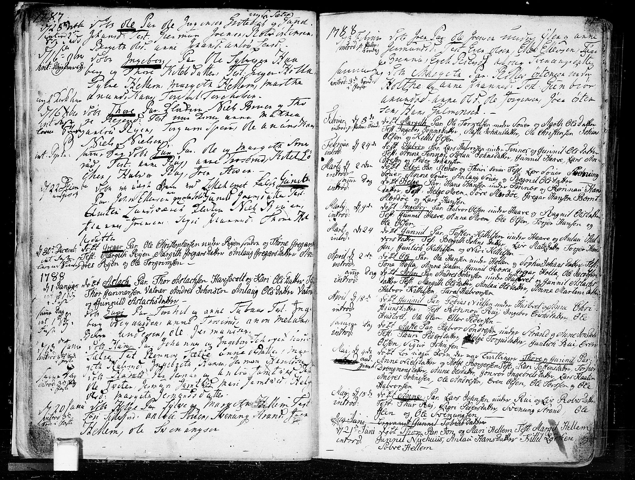 Heddal kirkebøker, AV/SAKO-A-268/F/Fa/L0004: Parish register (official) no. I 4, 1784-1814, p. 14