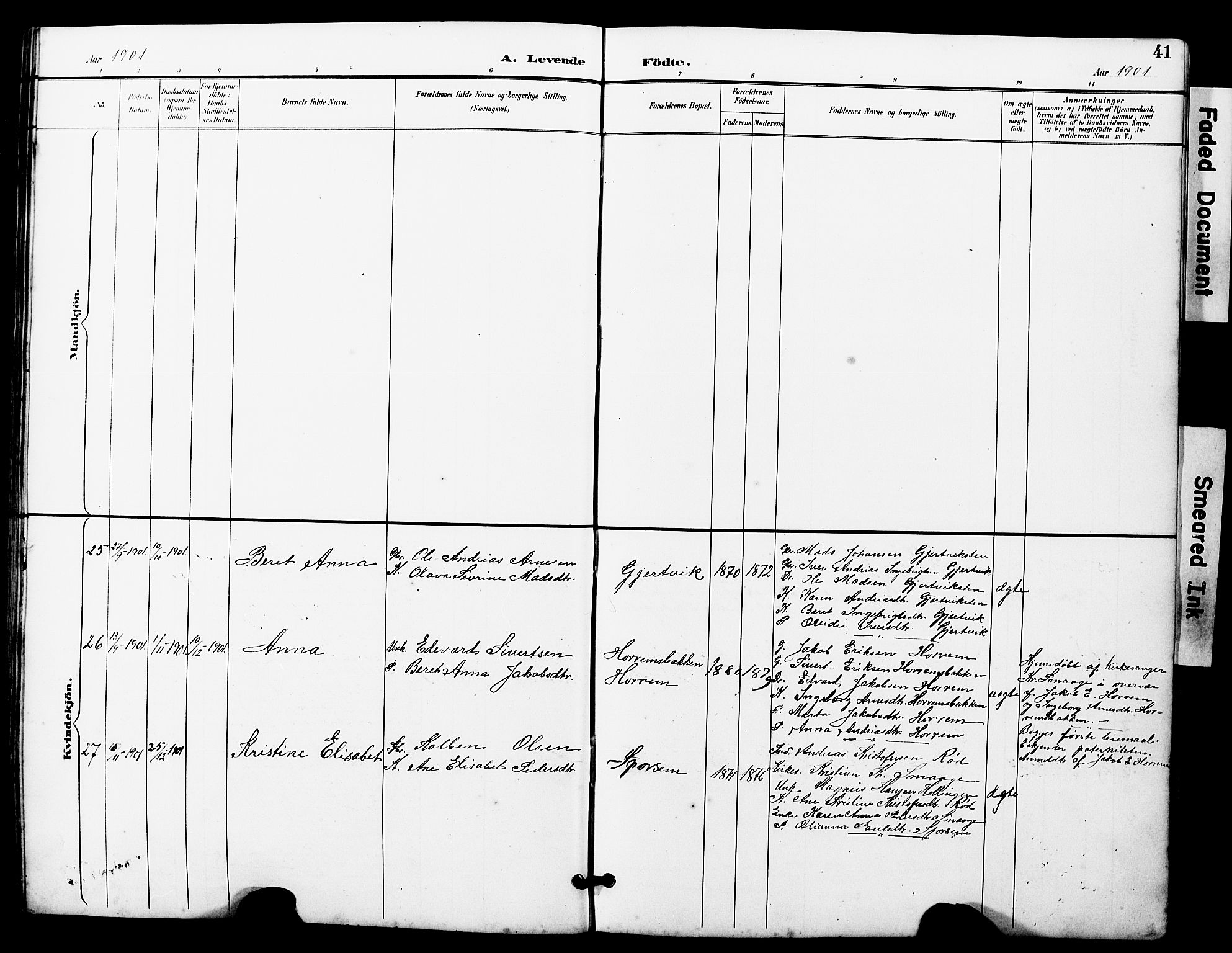 Ministerialprotokoller, klokkerbøker og fødselsregistre - Møre og Romsdal, AV/SAT-A-1454/560/L0725: Parish register (copy) no. 560C02, 1895-1930, p. 41