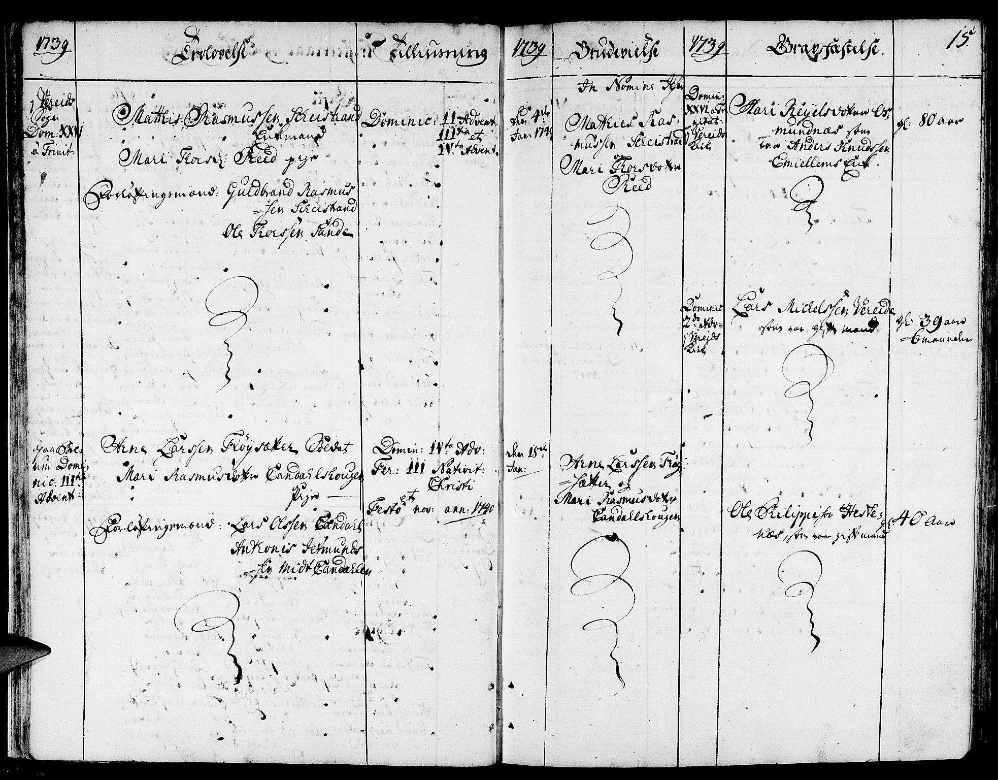 Gloppen sokneprestembete, SAB/A-80101/H/Haa/Haaa/L0003: Parish register (official) no. A 3, 1739-1757, p. 15