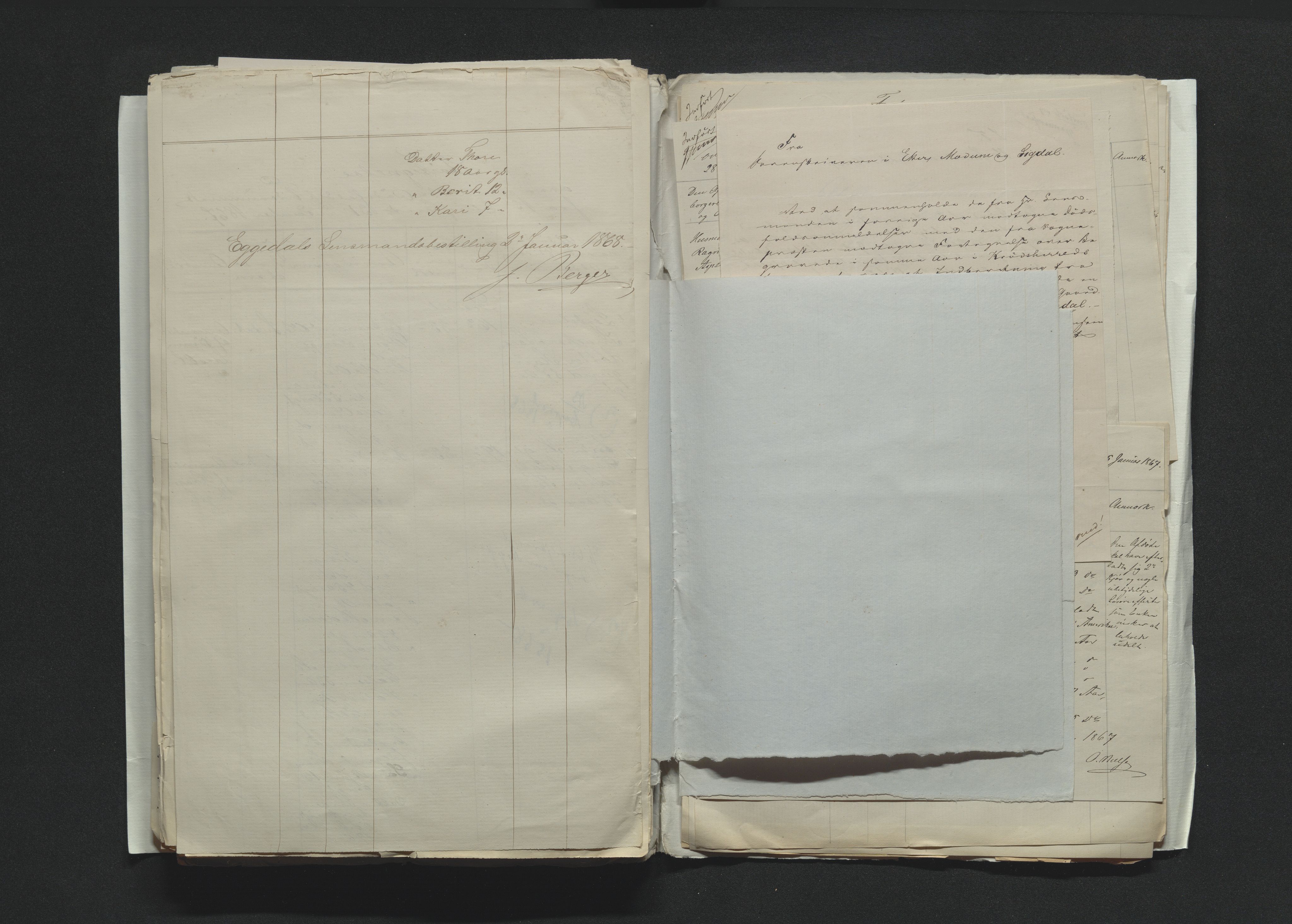 Eiker, Modum og Sigdal sorenskriveri, AV/SAKO-A-123/H/Ha/Hab/L0012: Dødsfallsmeldinger, 1866-1869, p. 310