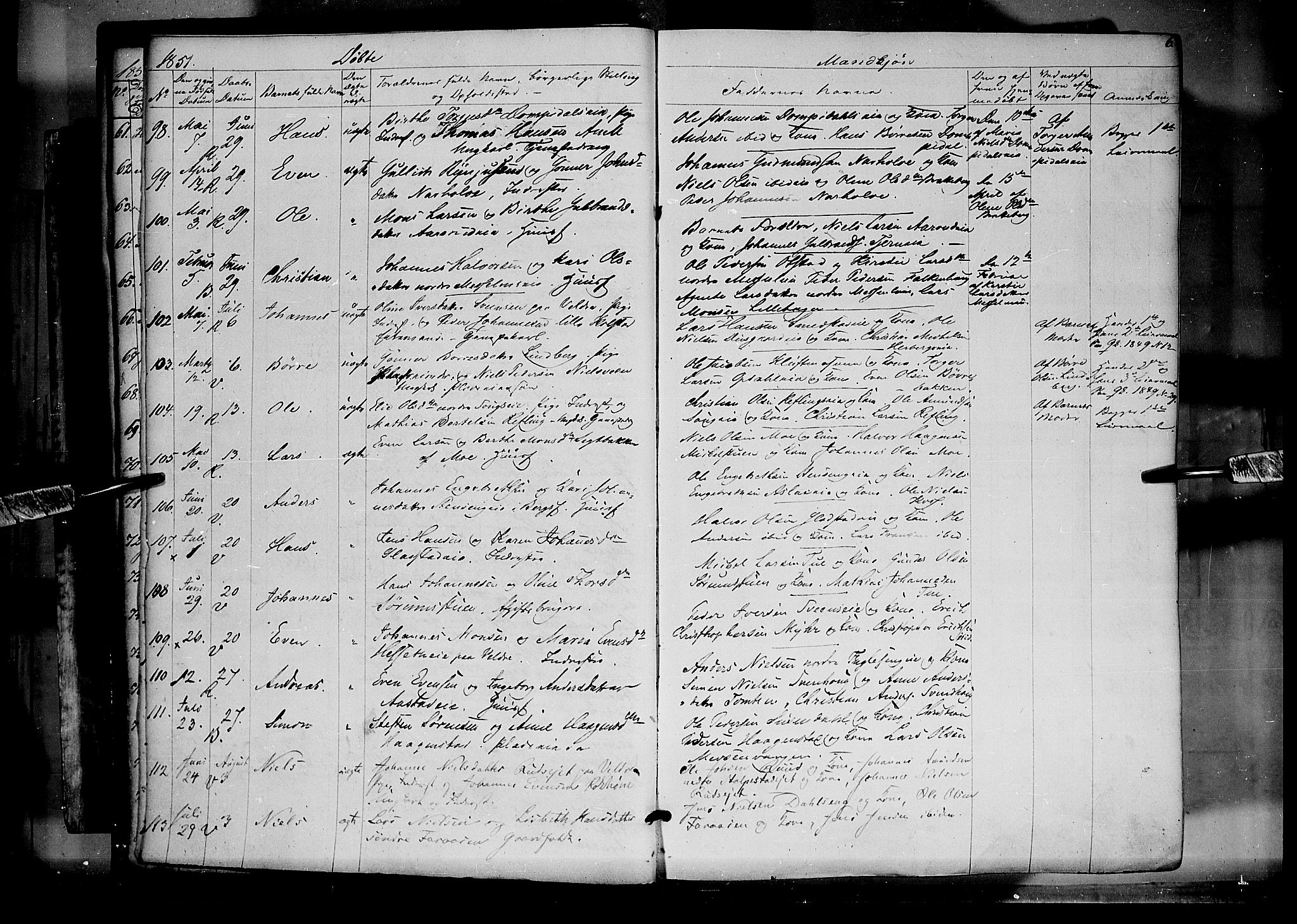 Ringsaker prestekontor, SAH/PREST-014/K/Ka/L0009: Parish register (official) no. 9, 1850-1860, p. 6
