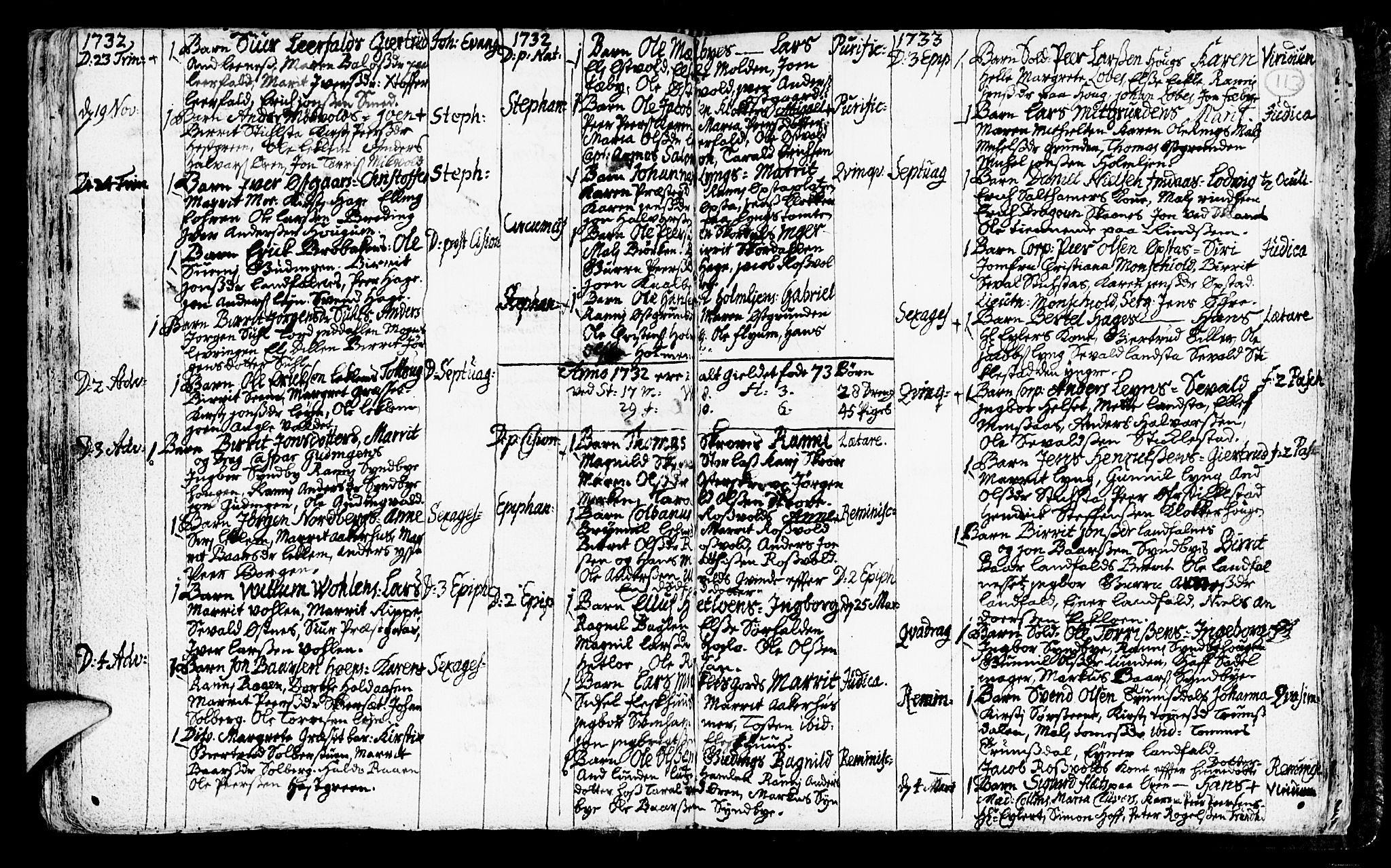 Ministerialprotokoller, klokkerbøker og fødselsregistre - Nord-Trøndelag, SAT/A-1458/723/L0230: Parish register (official) no. 723A01, 1705-1747, p. 113