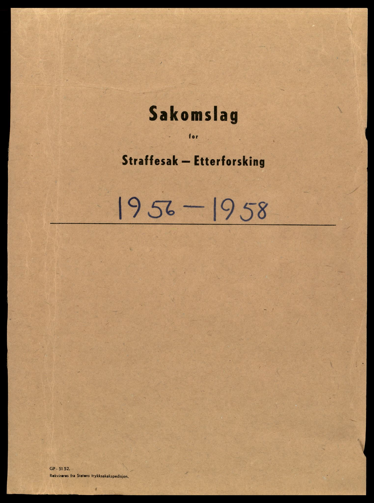 Narvik sorenskriveri, SAT/A-0002/2/J/Jd/Jdb/L0001: Enkeltmanns foretak, 1956-1962, p. 1