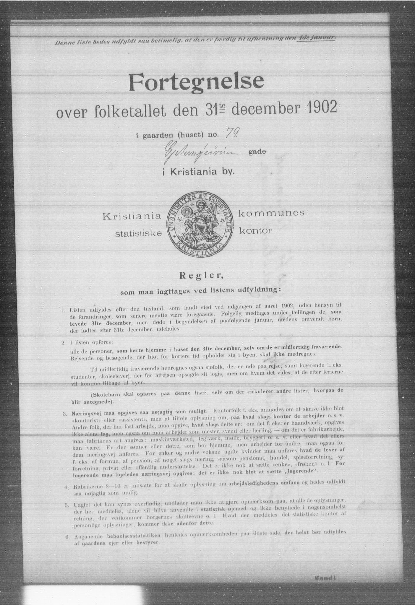 OBA, Municipal Census 1902 for Kristiania, 1902, p. 5660