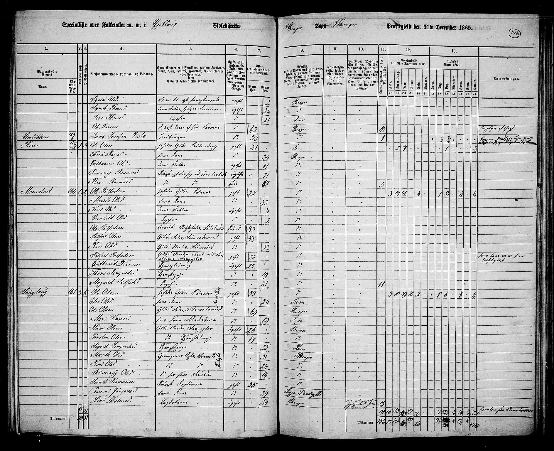 RA, 1865 census for Skjåk, 1865, p. 10