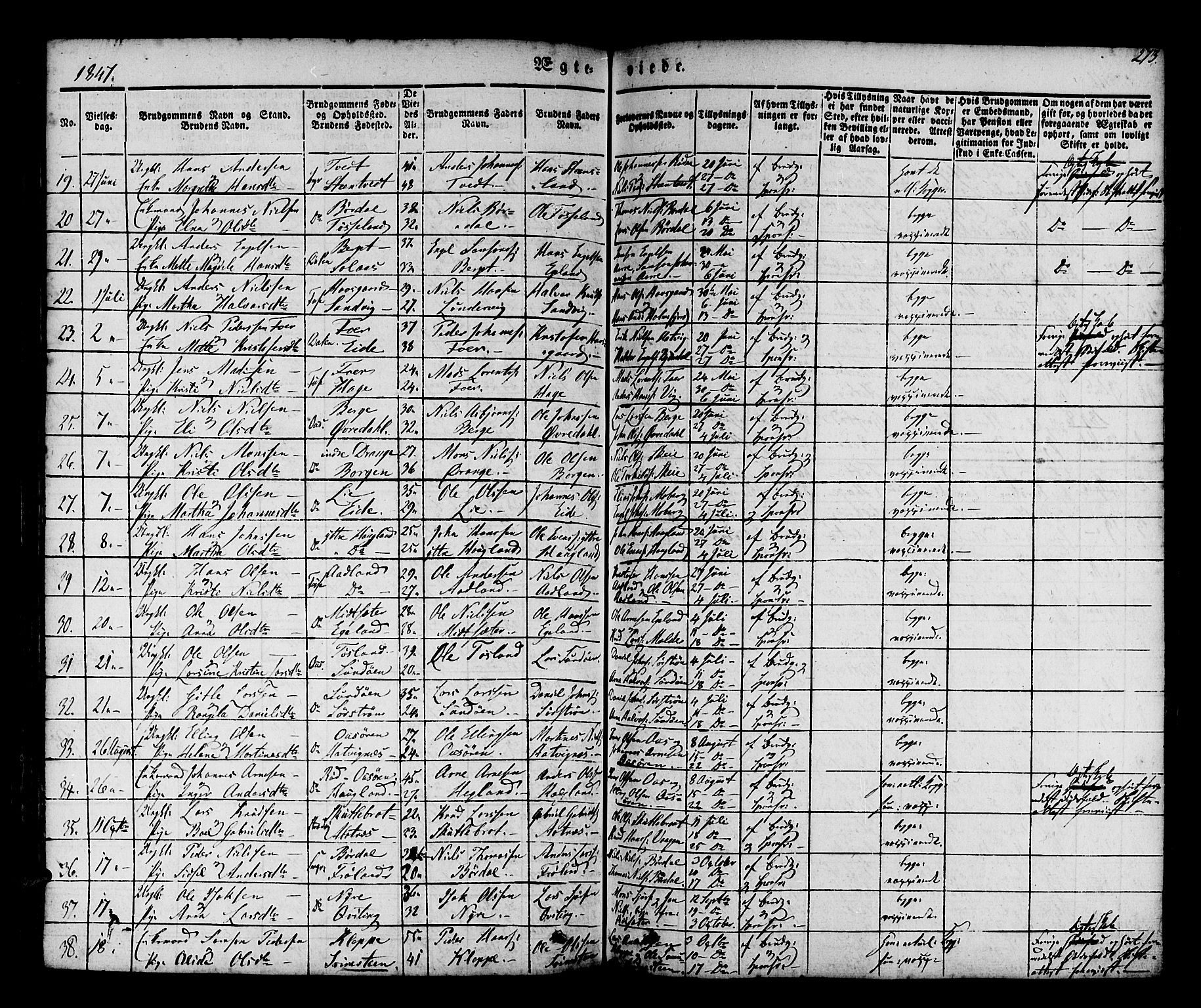 Os sokneprestembete, SAB/A-99929: Parish register (official) no. A 15, 1839-1851, p. 273
