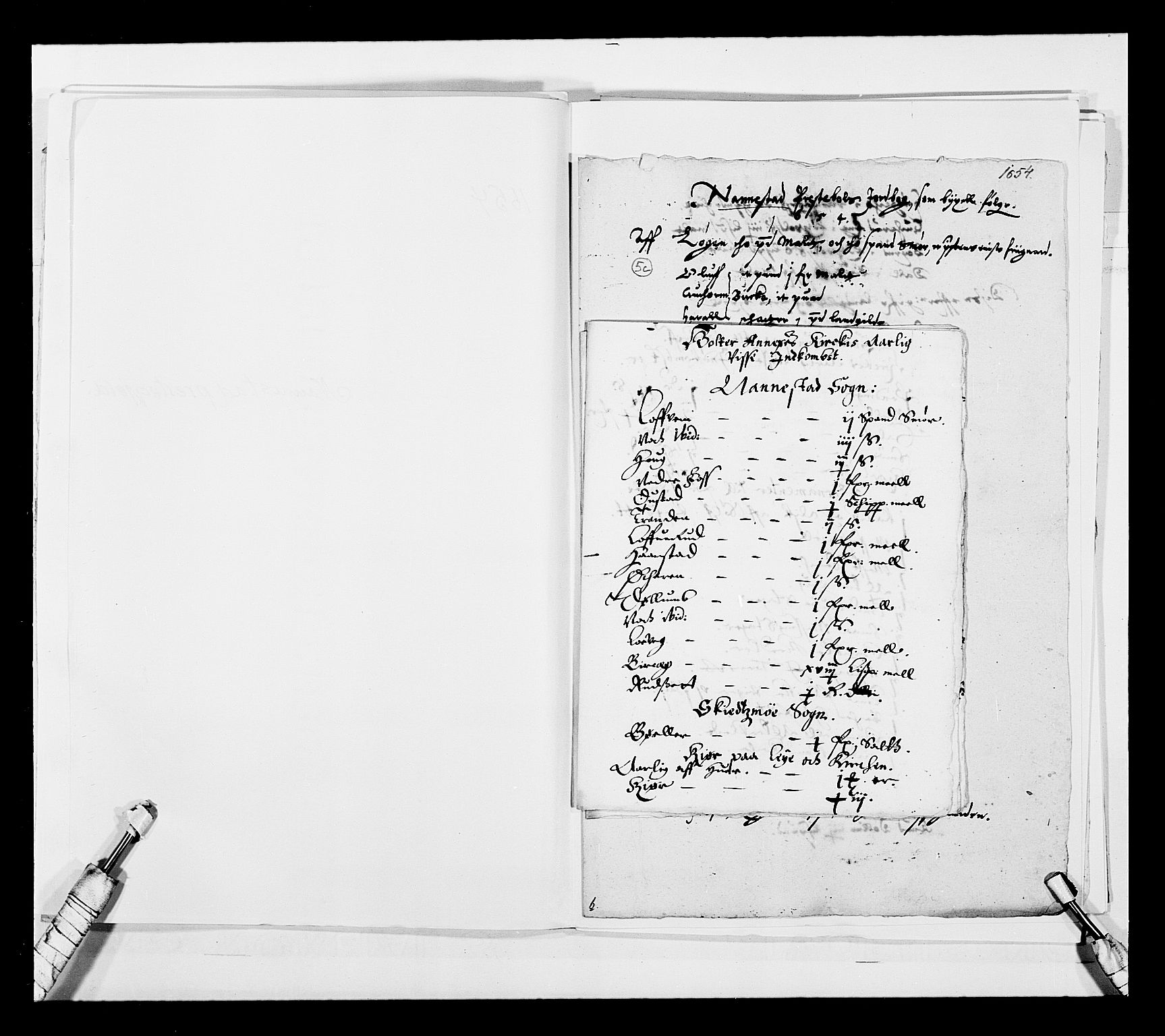 Stattholderembetet 1572-1771, RA/EA-2870/Ek/L0030/0001: Jordebøker 1633-1658: / Kirke- og prestebolsgods i Akershus len, 1654, p. 168