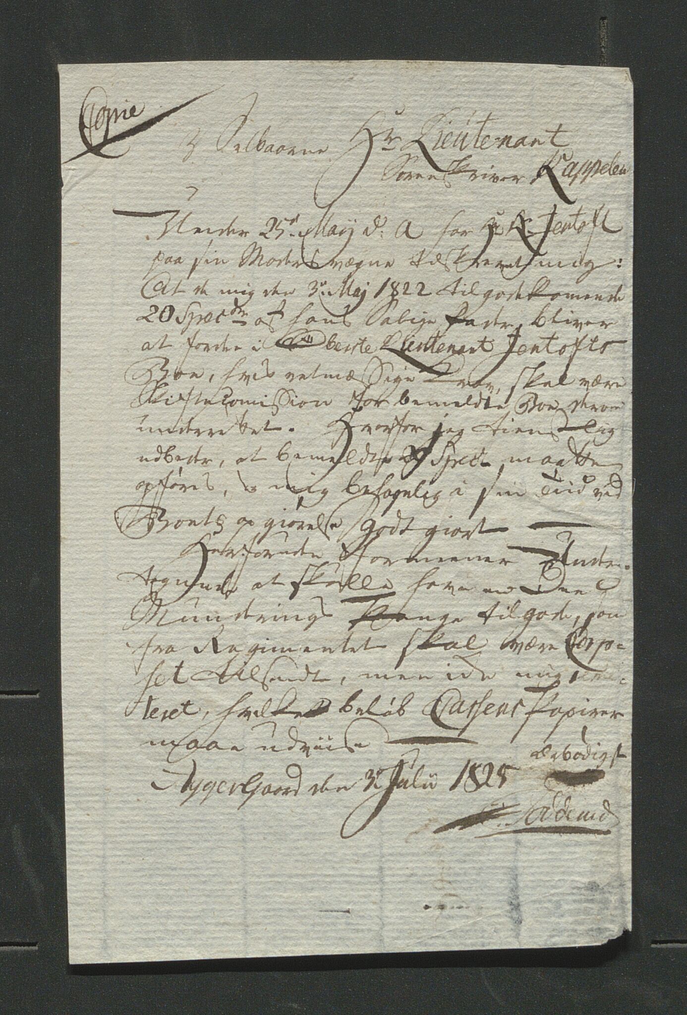 Åker i Vang, Hedmark, og familien Todderud, AV/SAH-ARK-010/J/Jc/L0004: Korrespondanse, 1796-1844, p. 140