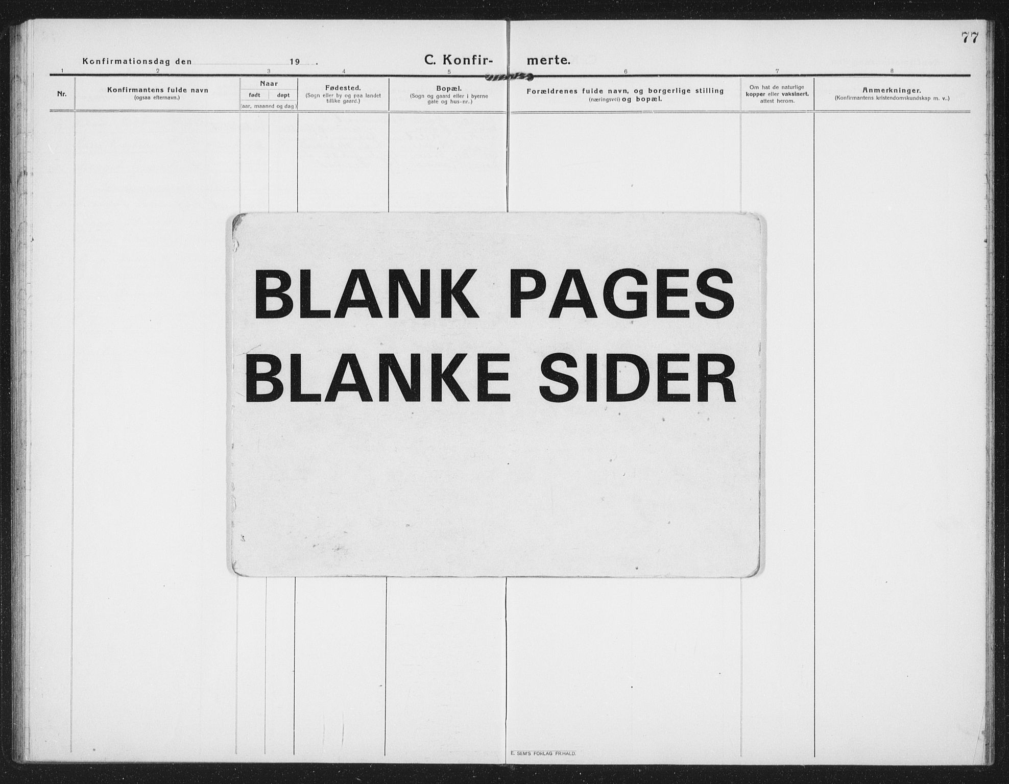 Ministerialprotokoller, klokkerbøker og fødselsregistre - Sør-Trøndelag, AV/SAT-A-1456/659/L0750: Parish register (copy) no. 659C07, 1914-1940, p. 77