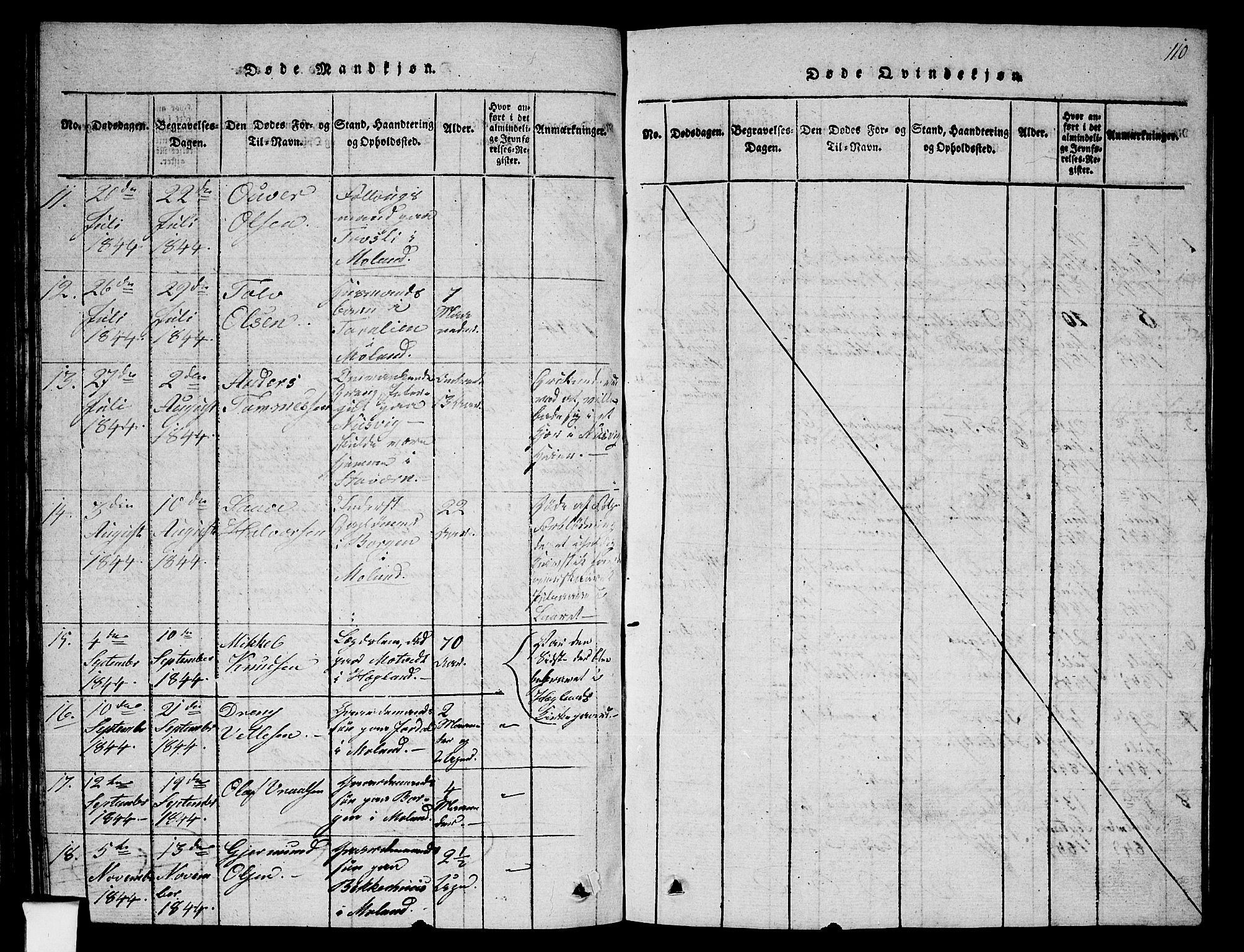 Fyresdal kirkebøker, SAKO/A-263/G/Ga/L0002: Parish register (copy) no. I 2, 1815-1857, p. 110