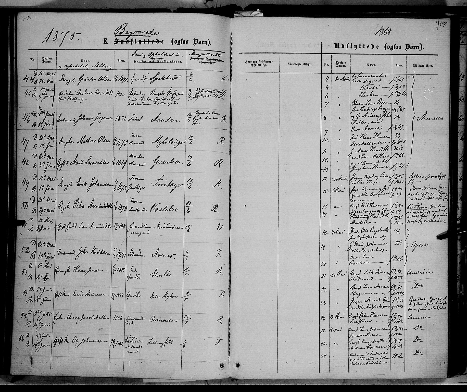 Ringebu prestekontor, SAH/PREST-082/H/Ha/Haa/L0007: Parish register (official) no. 7, 1860-1877, p. 307