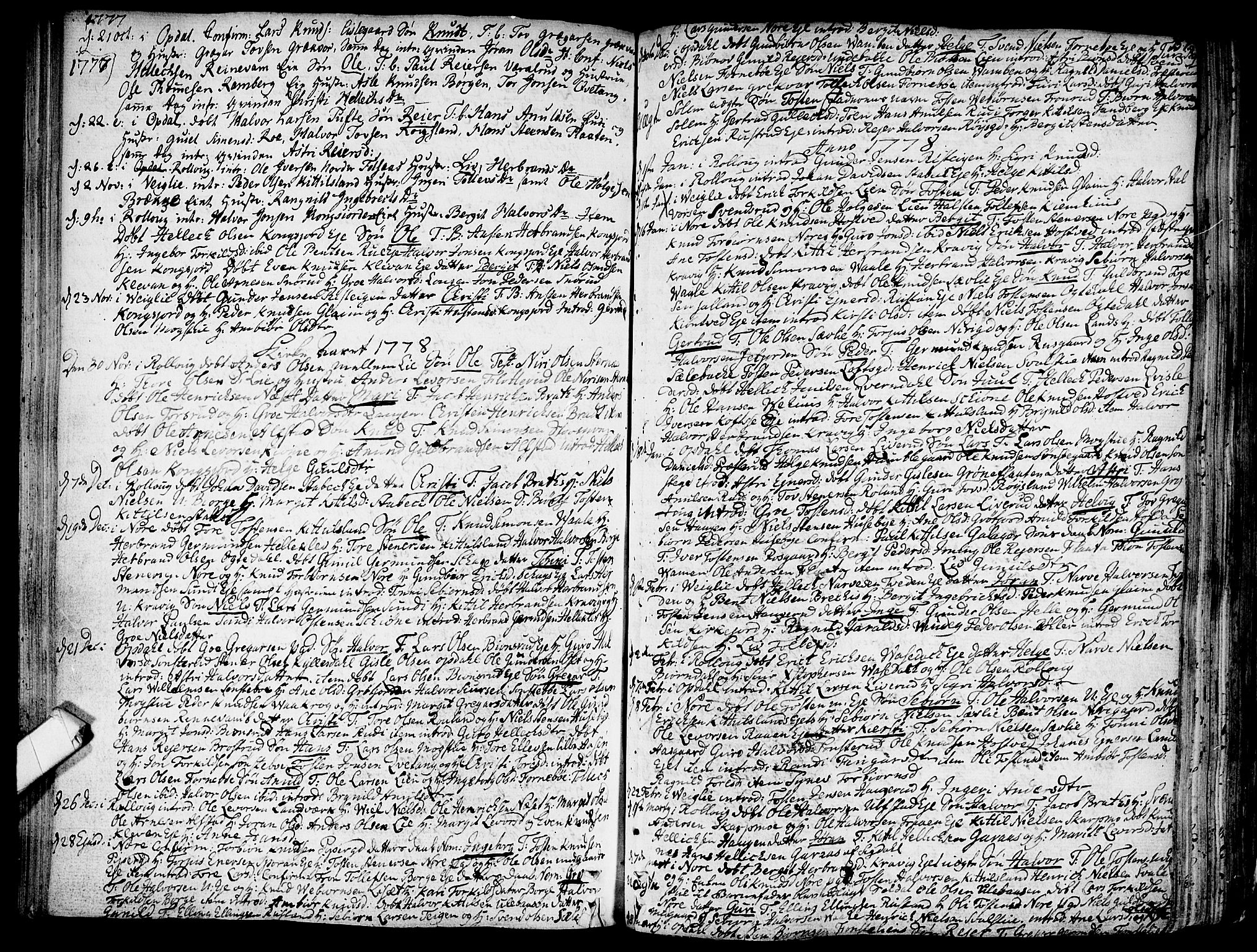 Rollag kirkebøker, SAKO/A-240/F/Fa/L0003: Parish register (official) no. I 3, 1743-1778, p. 157