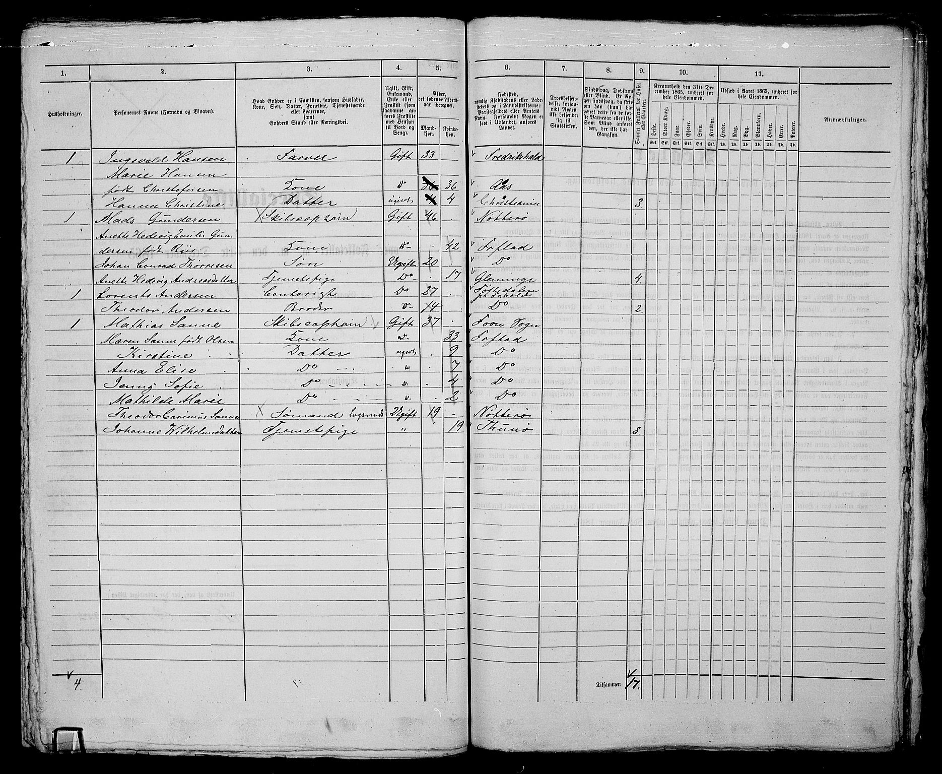 RA, 1865 census for Fredrikstad/Fredrikstad, 1865, p. 389