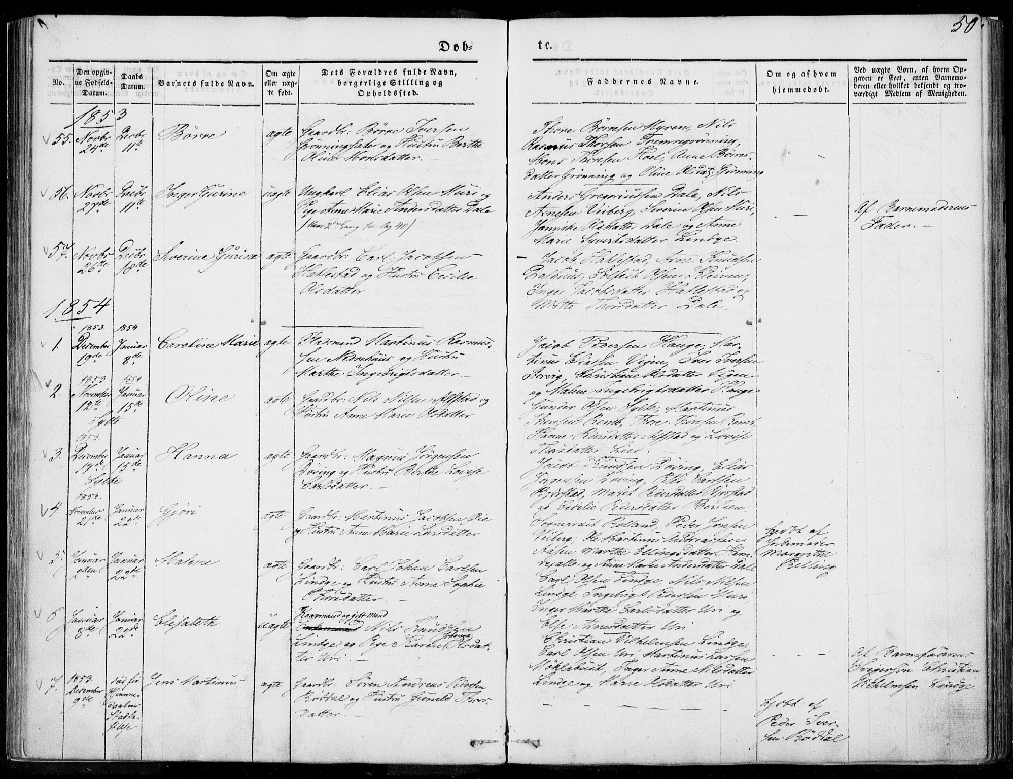 Ministerialprotokoller, klokkerbøker og fødselsregistre - Møre og Romsdal, SAT/A-1454/519/L0249: Parish register (official) no. 519A08, 1846-1868, p. 50