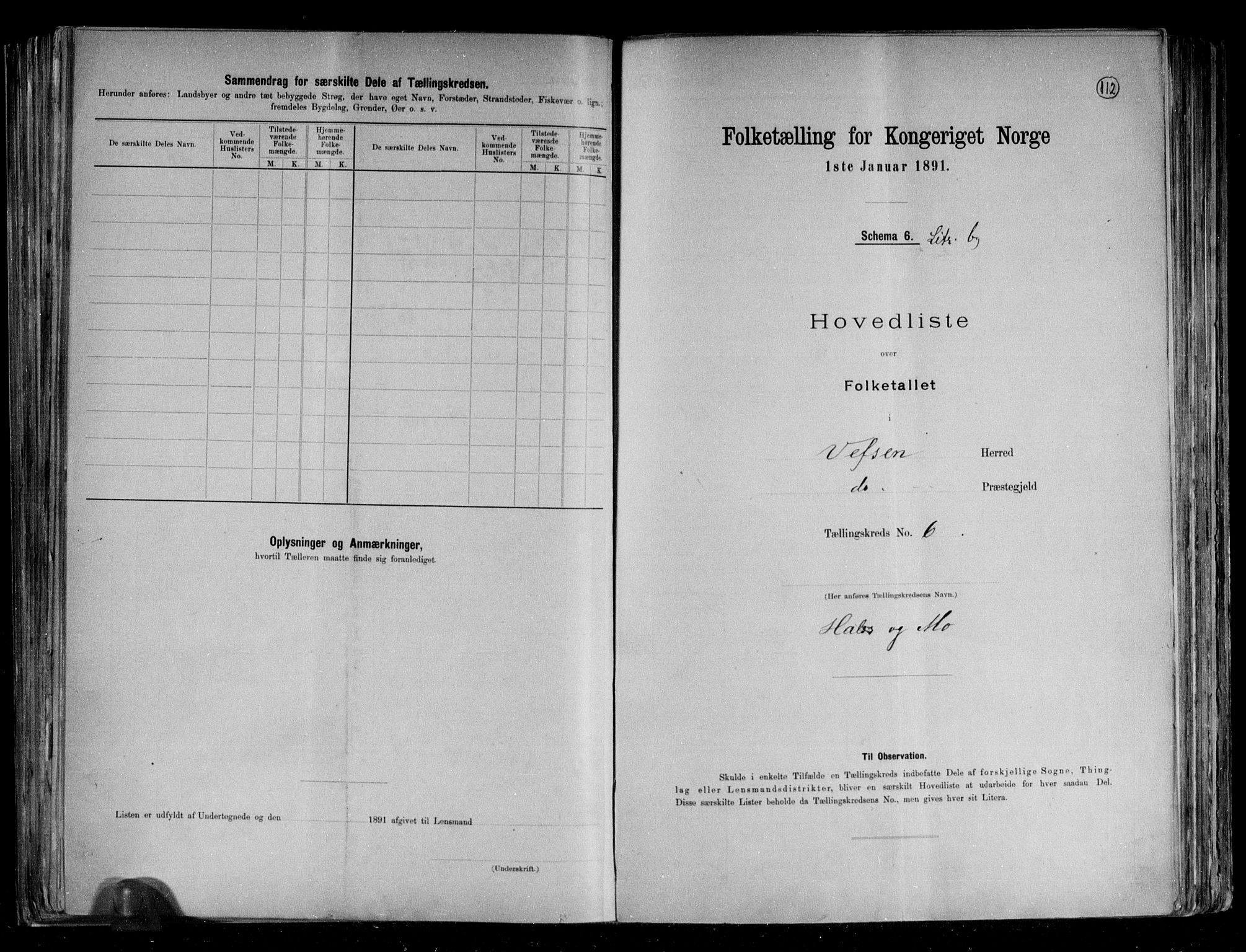 RA, 1891 census for 1824 Vefsn, 1891, p. 17