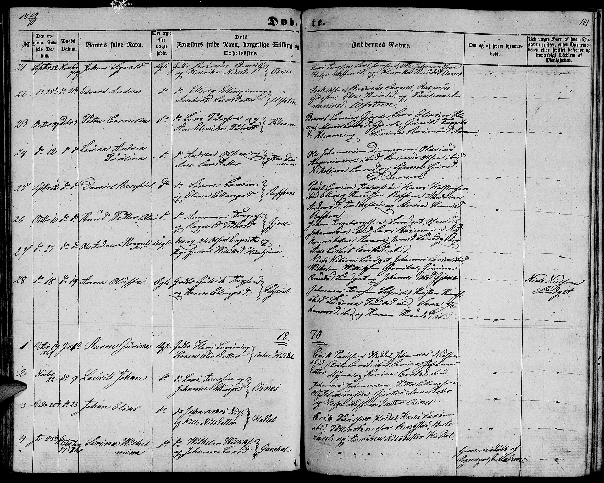 Ministerialprotokoller, klokkerbøker og fødselsregistre - Møre og Romsdal, AV/SAT-A-1454/509/L0111: Parish register (copy) no. 509C01, 1854-1882, p. 44